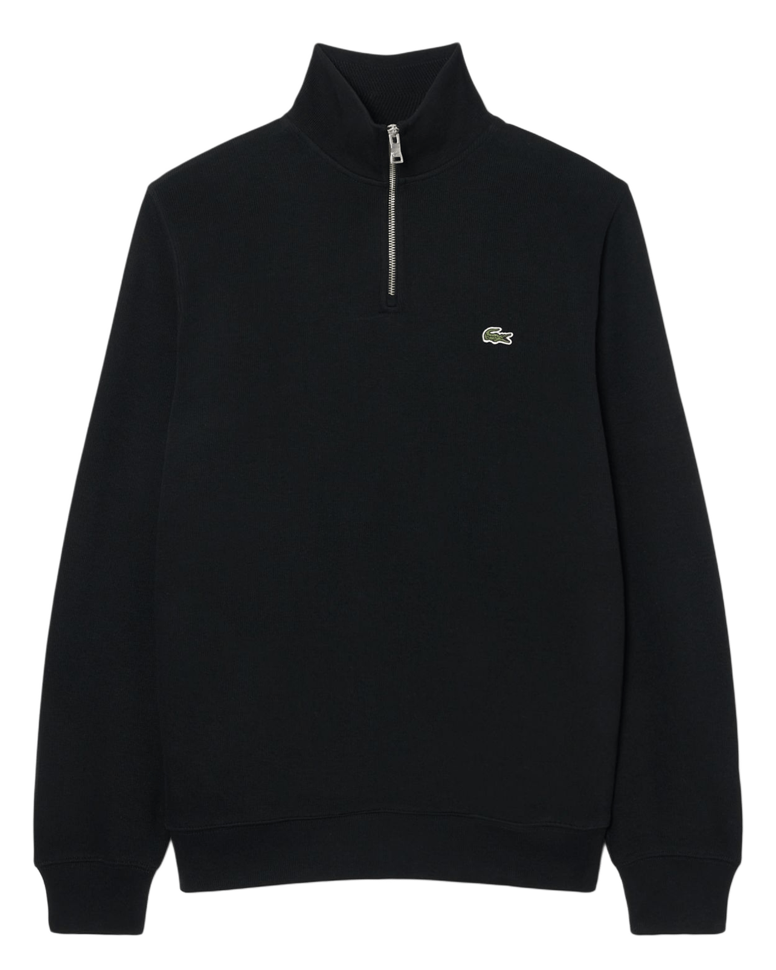 Sweatshirt mit Stehkragen und Reißverschluss aus Baumwolle LACOSTE Schwarz