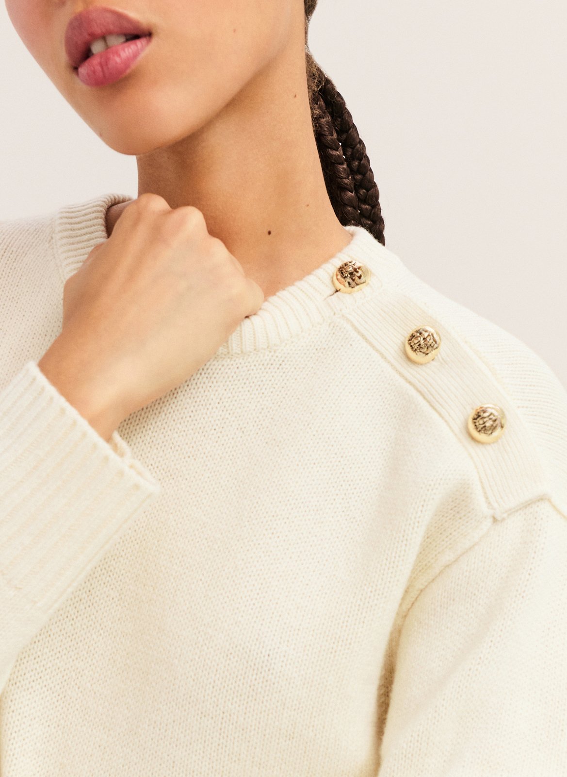 Round-neck wool sweater PABLO Beige