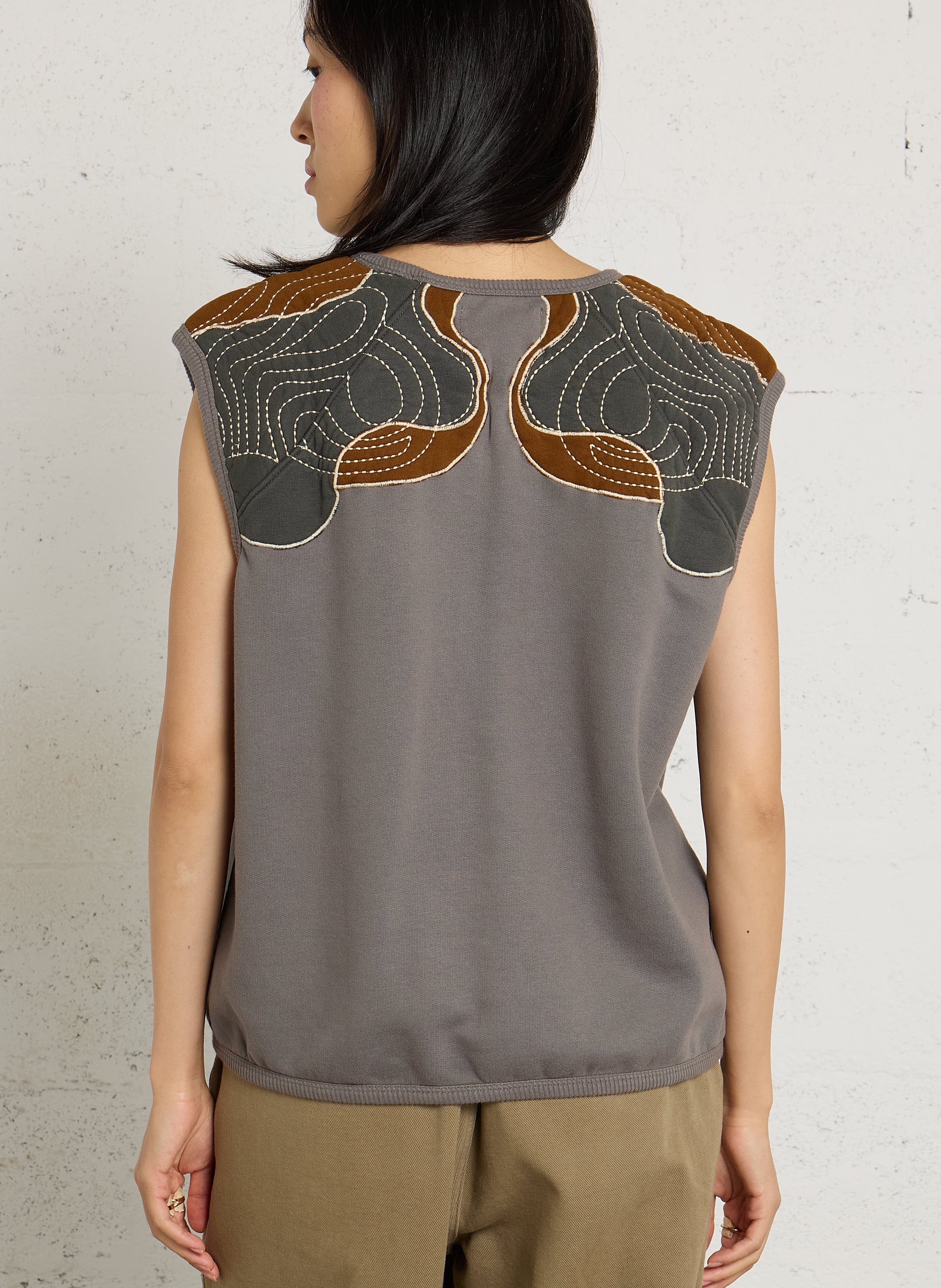 Oversized sweater van biologisch katoenmix LEON & HARPER Grijs