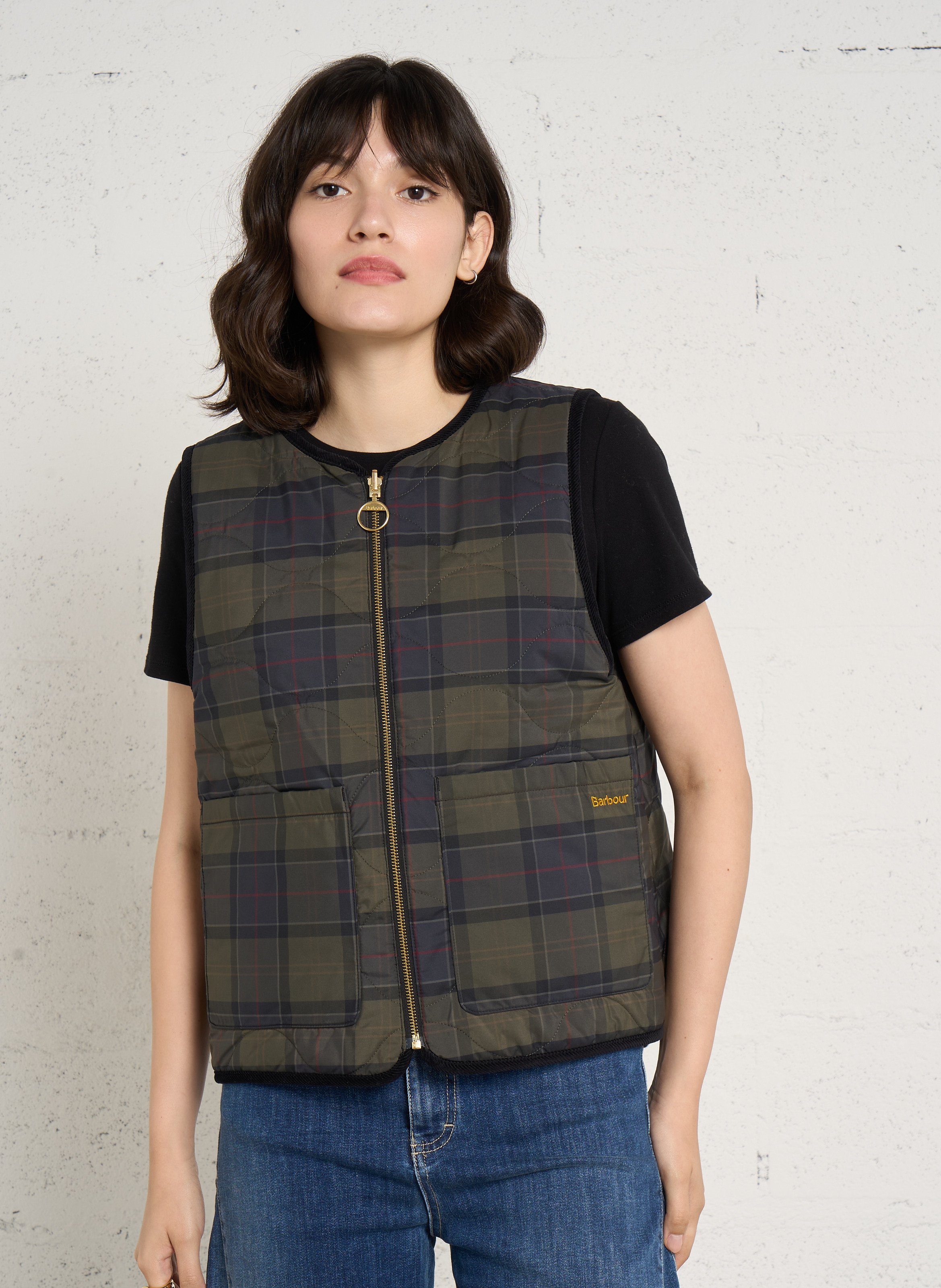 Wendbare Strickjacke mit Rundhalsausschnitt BARBOUR Schwarz
