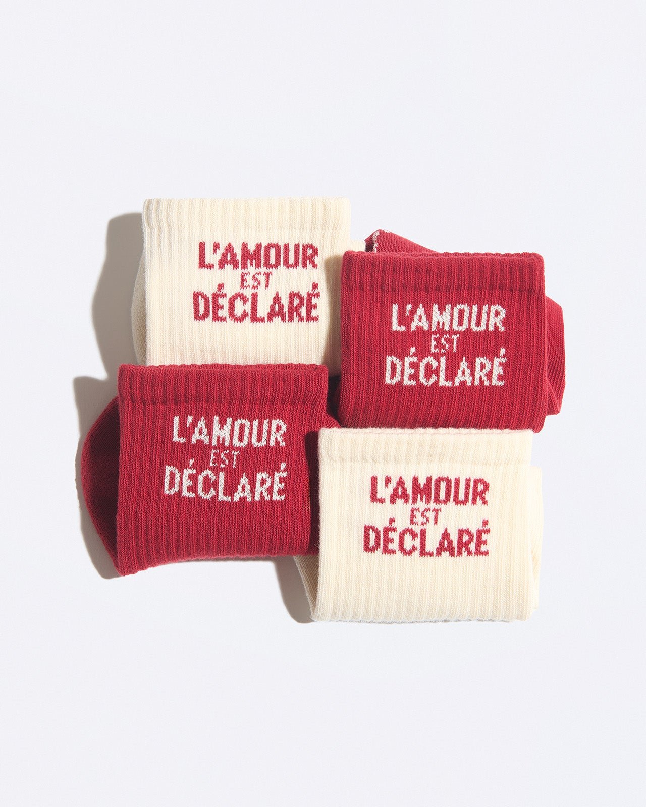 Socks love is declared EMOI EMOI White