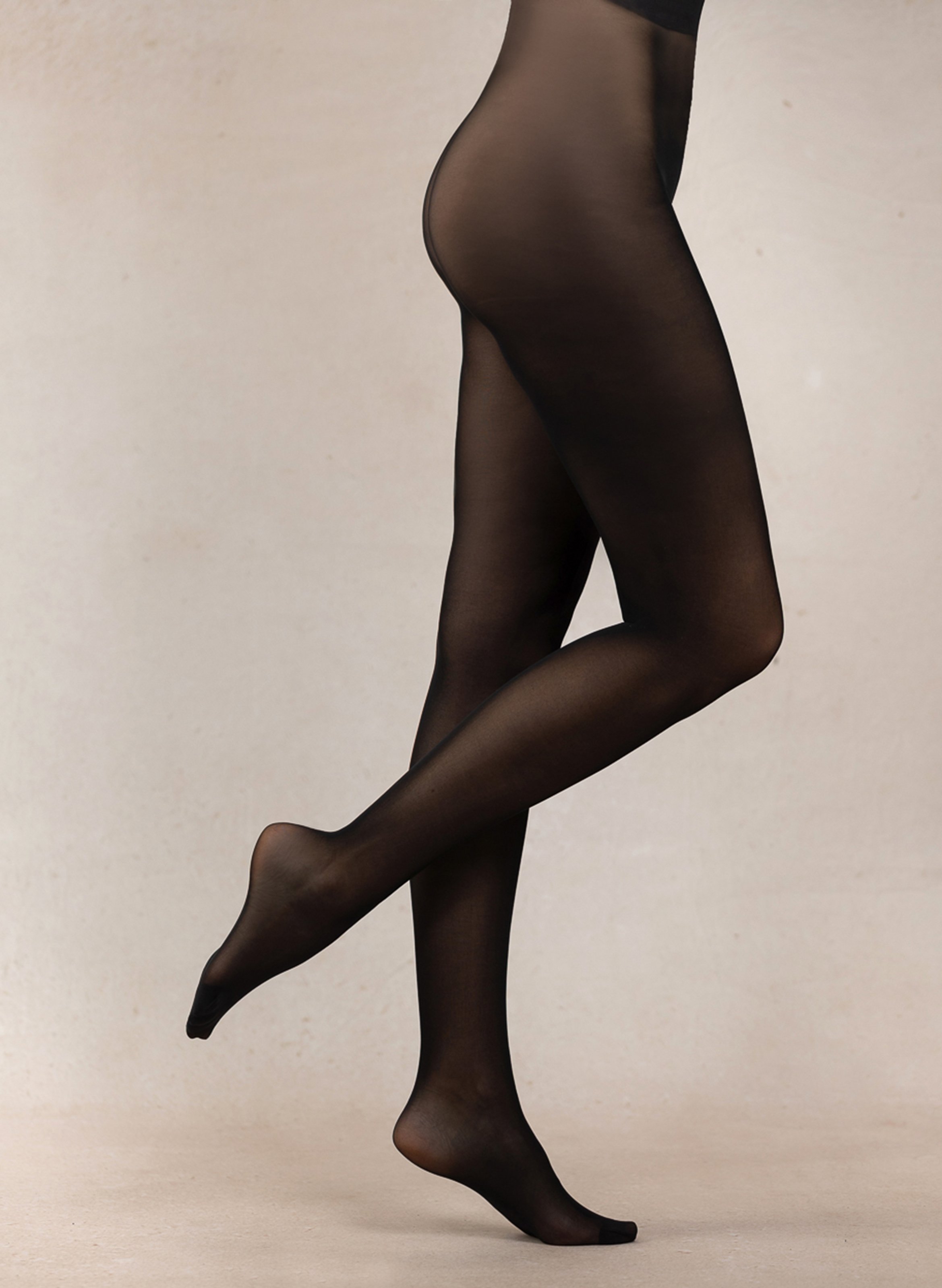 30D semi-opaque pantyhose BLEUFORET Black
