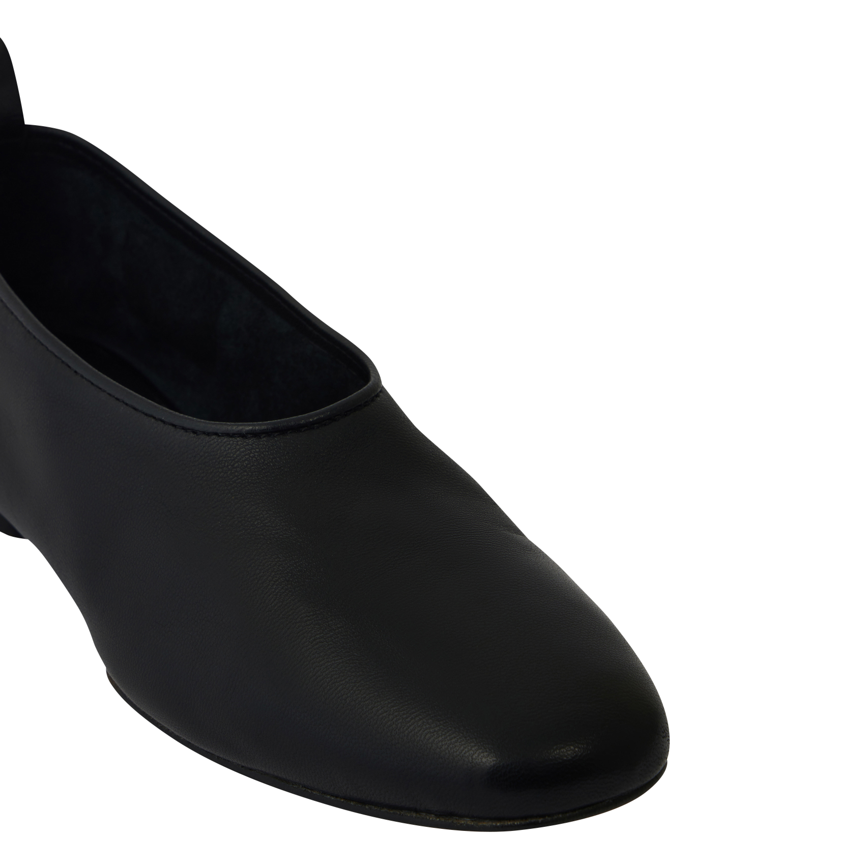Leather ballerina flats SOEUR Black
