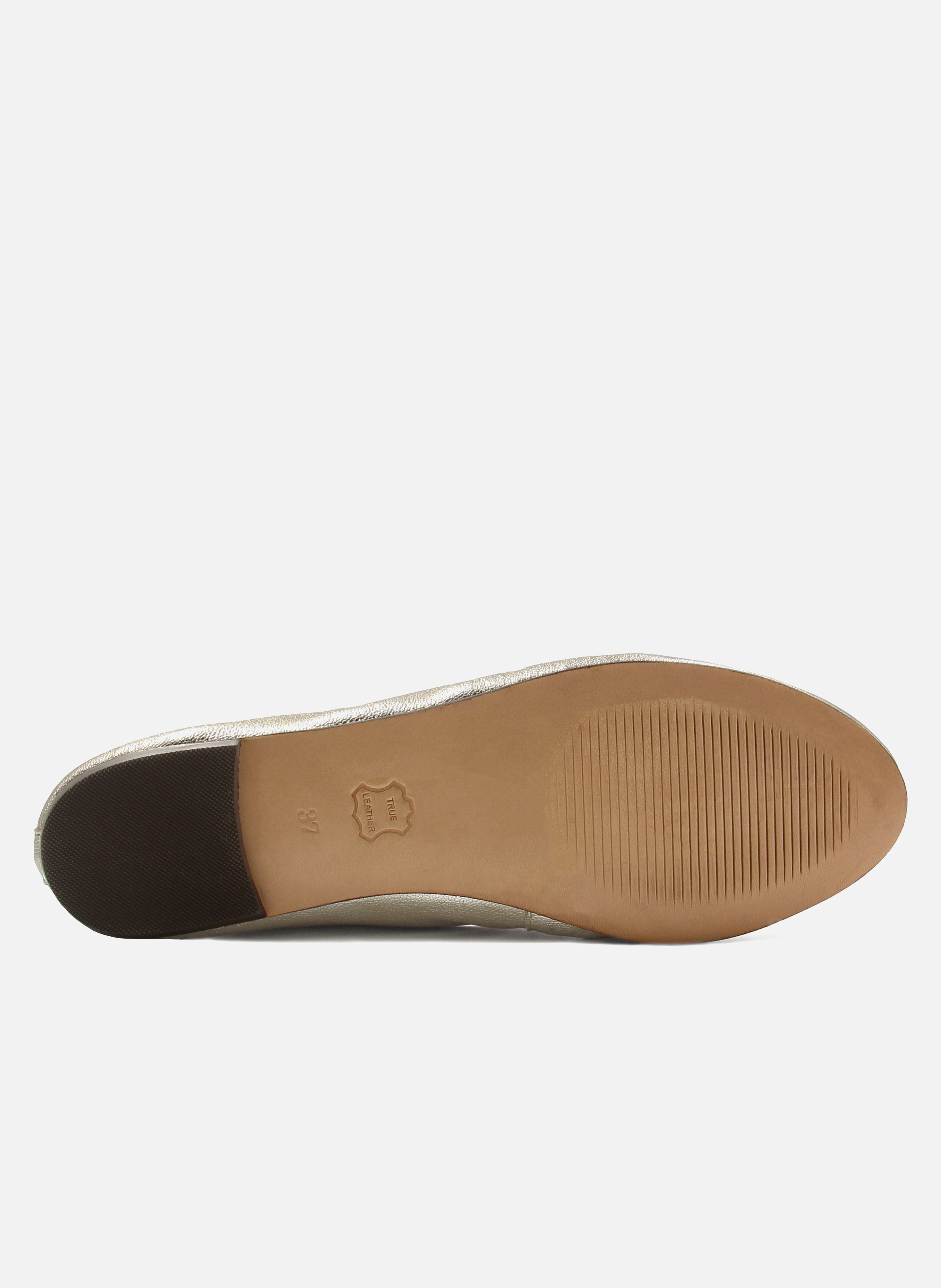 Classic metallic leather ballet flats JULES & JENN Golden