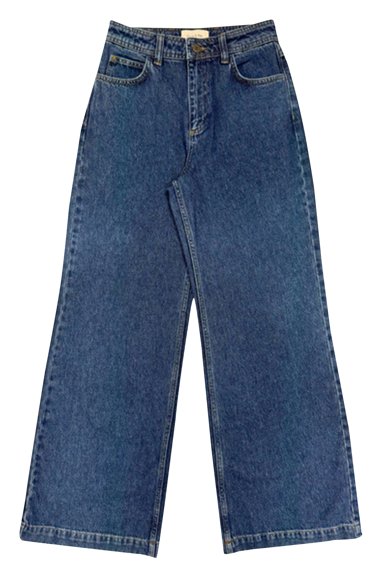 Wide leg cotton jeans GRACE ET MILA Blue