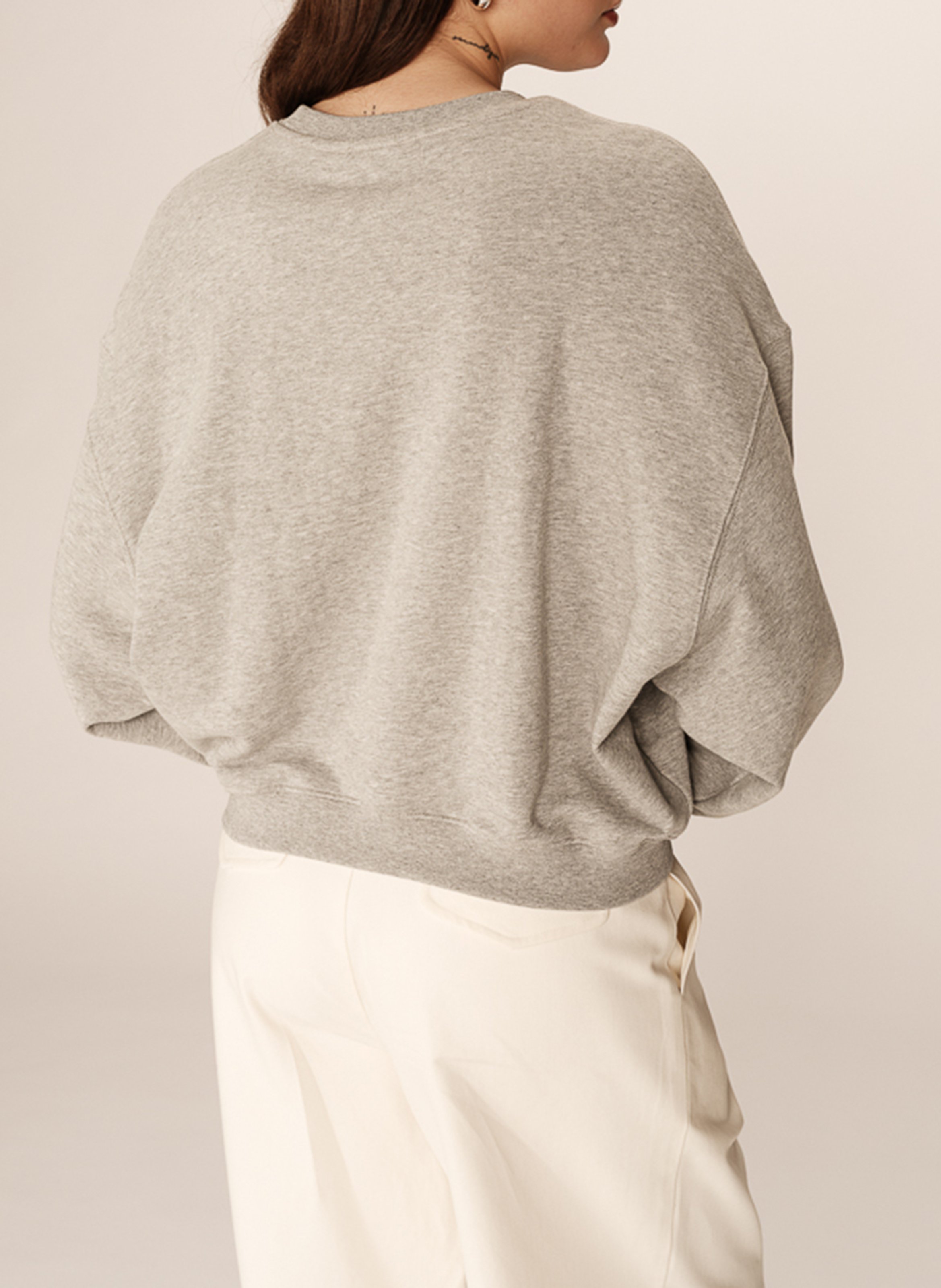Oversize-Sweatshirt aus Baumwolle GRACE ET MILA Silber