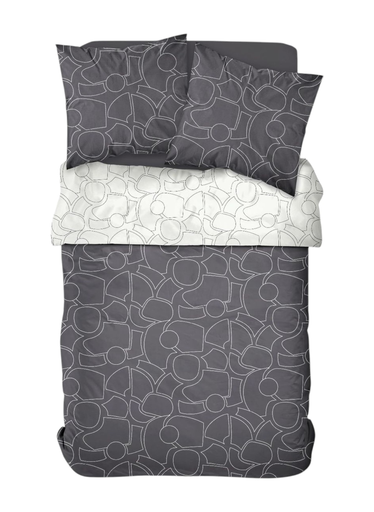 Printed cotton bed set TODAY LINGE DE MAISON Black