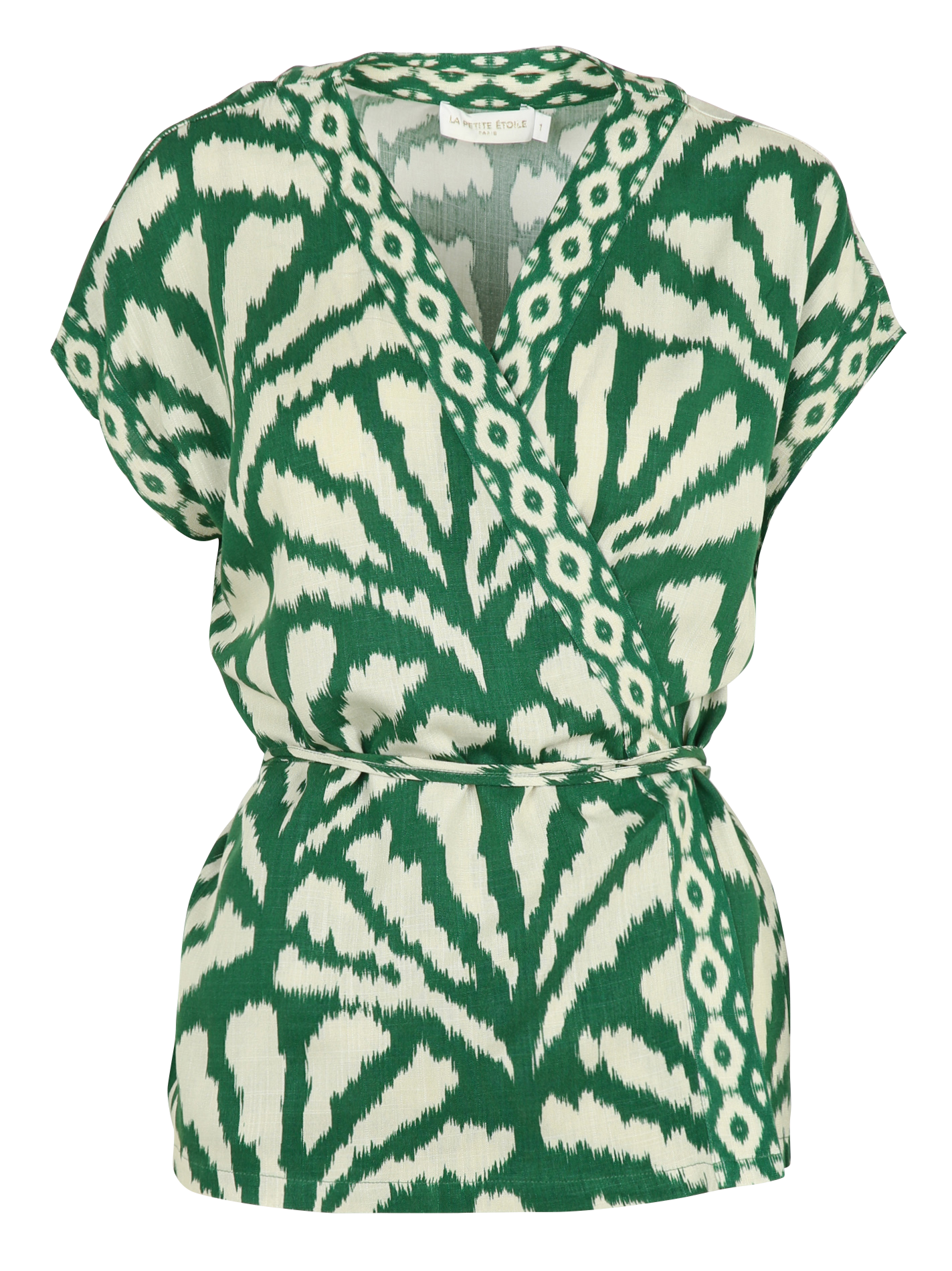 Buttoned wool-blend jacket with classic collar LA PETITE ETOILE Green