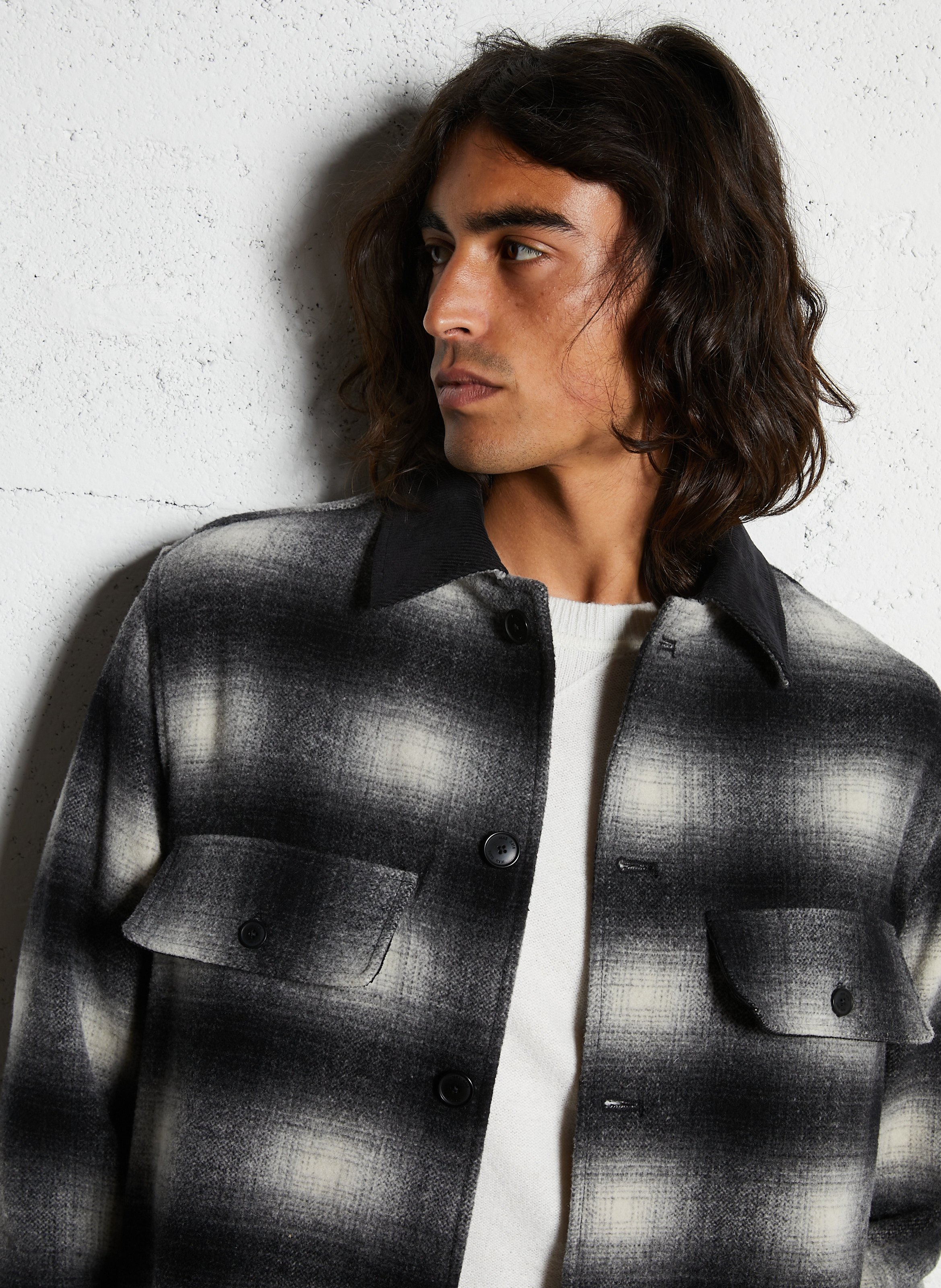 Surchemise droite col classique IKKS Gris