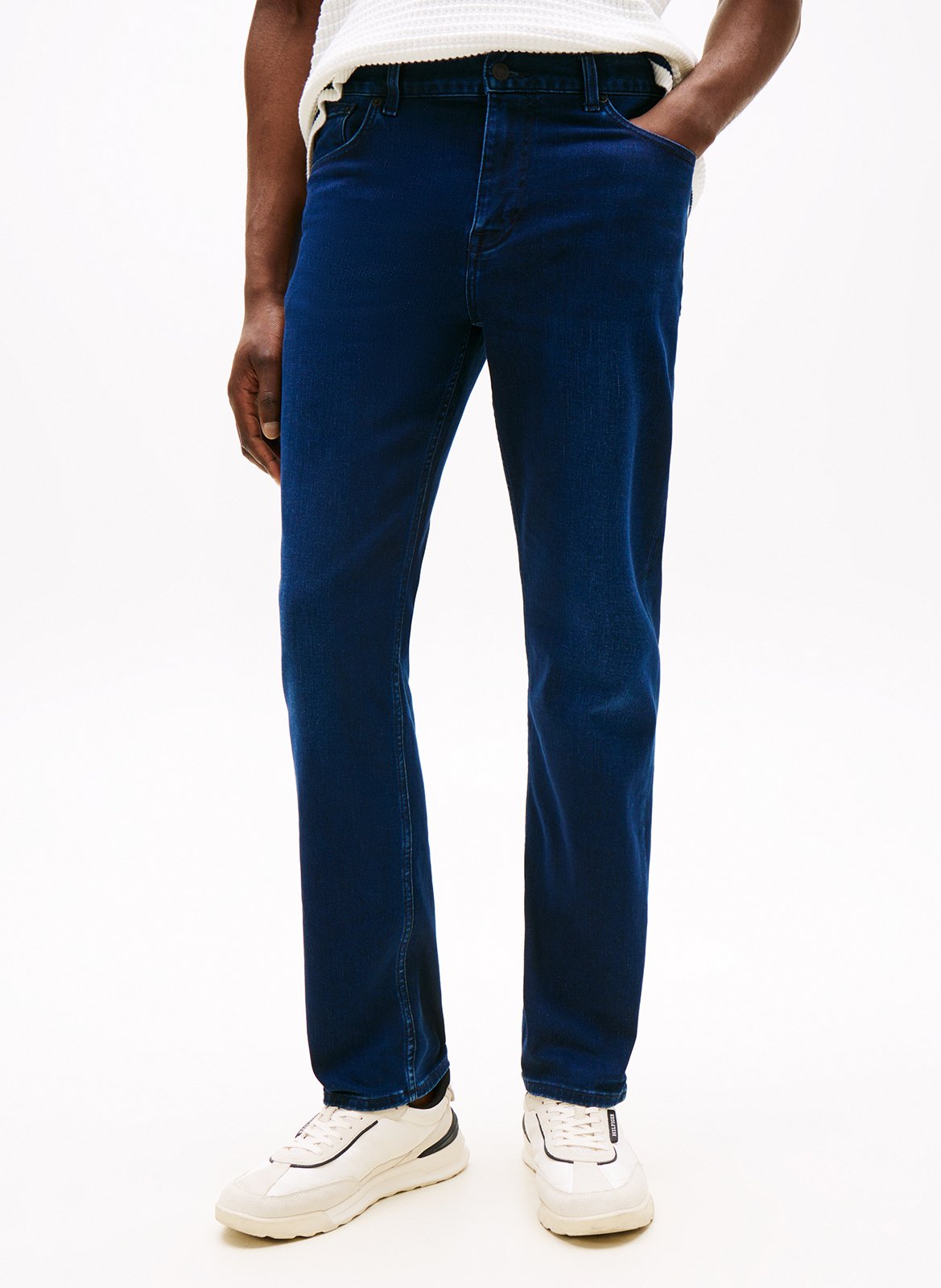 Cotton-blend straight jeans TOMMY HILFIGER Blue