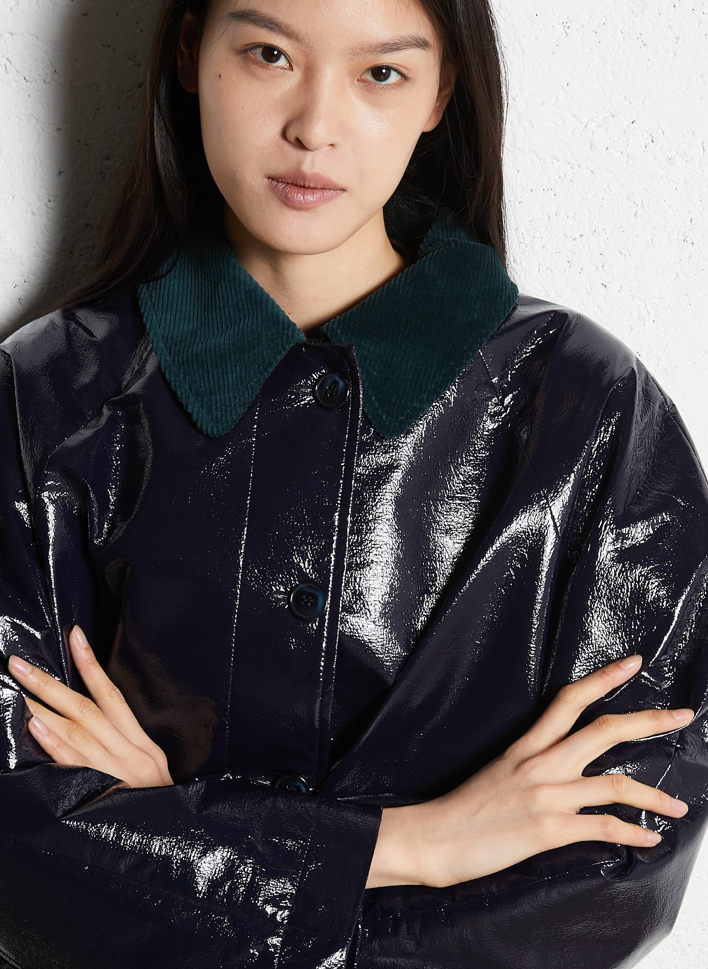 Oversized jasje met klassieke kraag SUZIE WINKLE Blauw