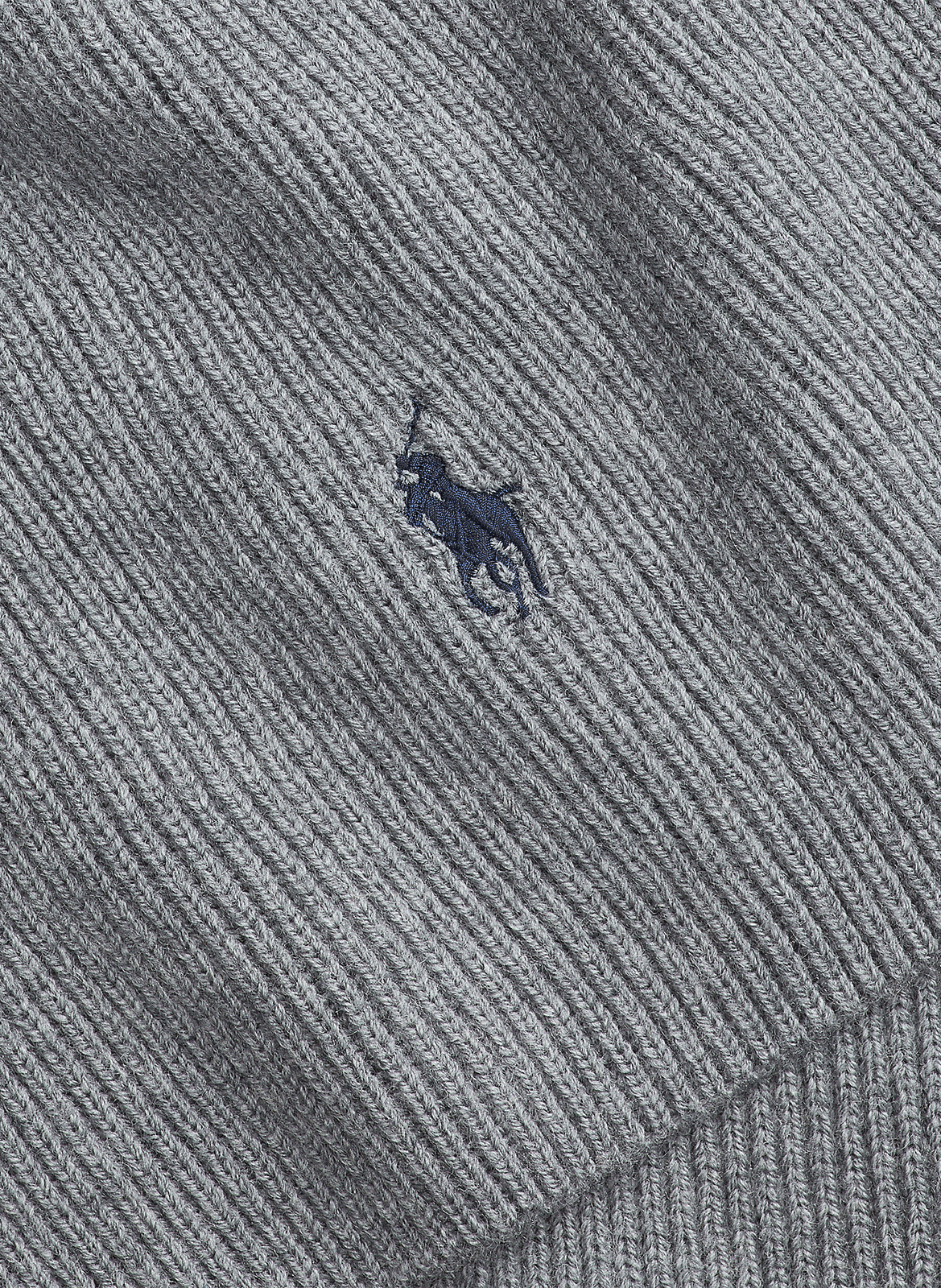 Ribbed wool knit scarf POLO RALPH LAUREN Grey