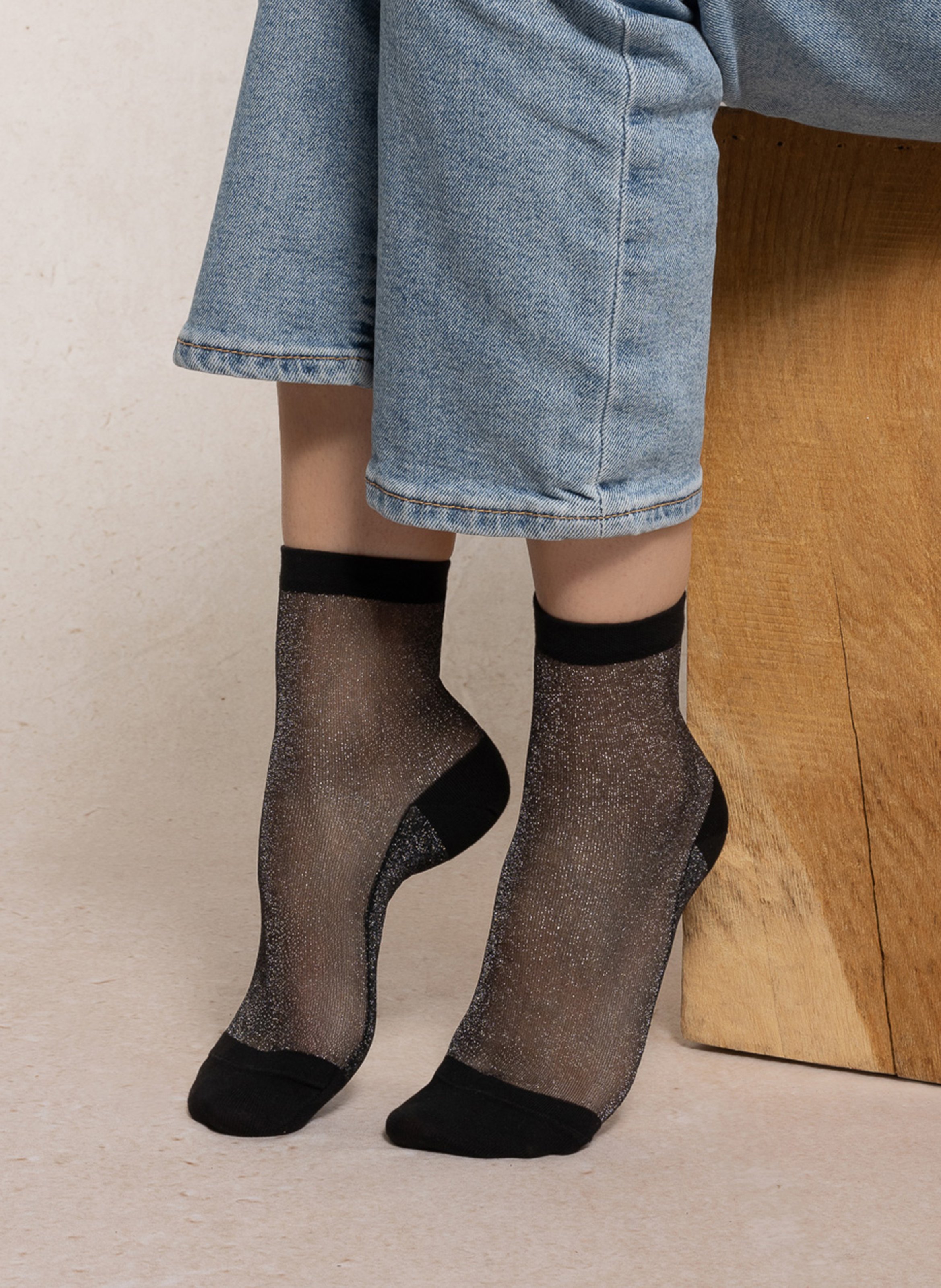 Low metallic socks BLEUFORET Black
