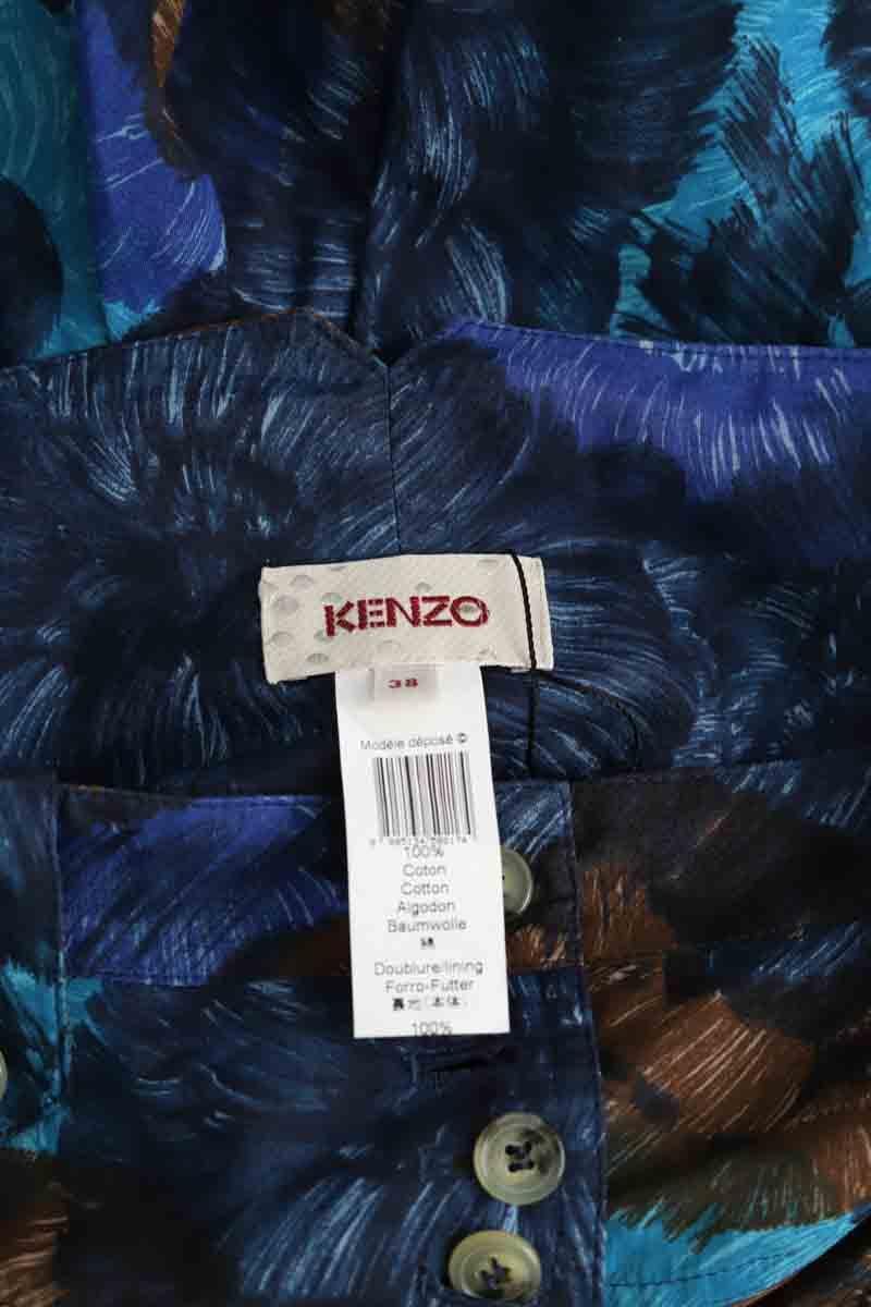 Cotton skirt KENZO - SECONDE MAIN Blue