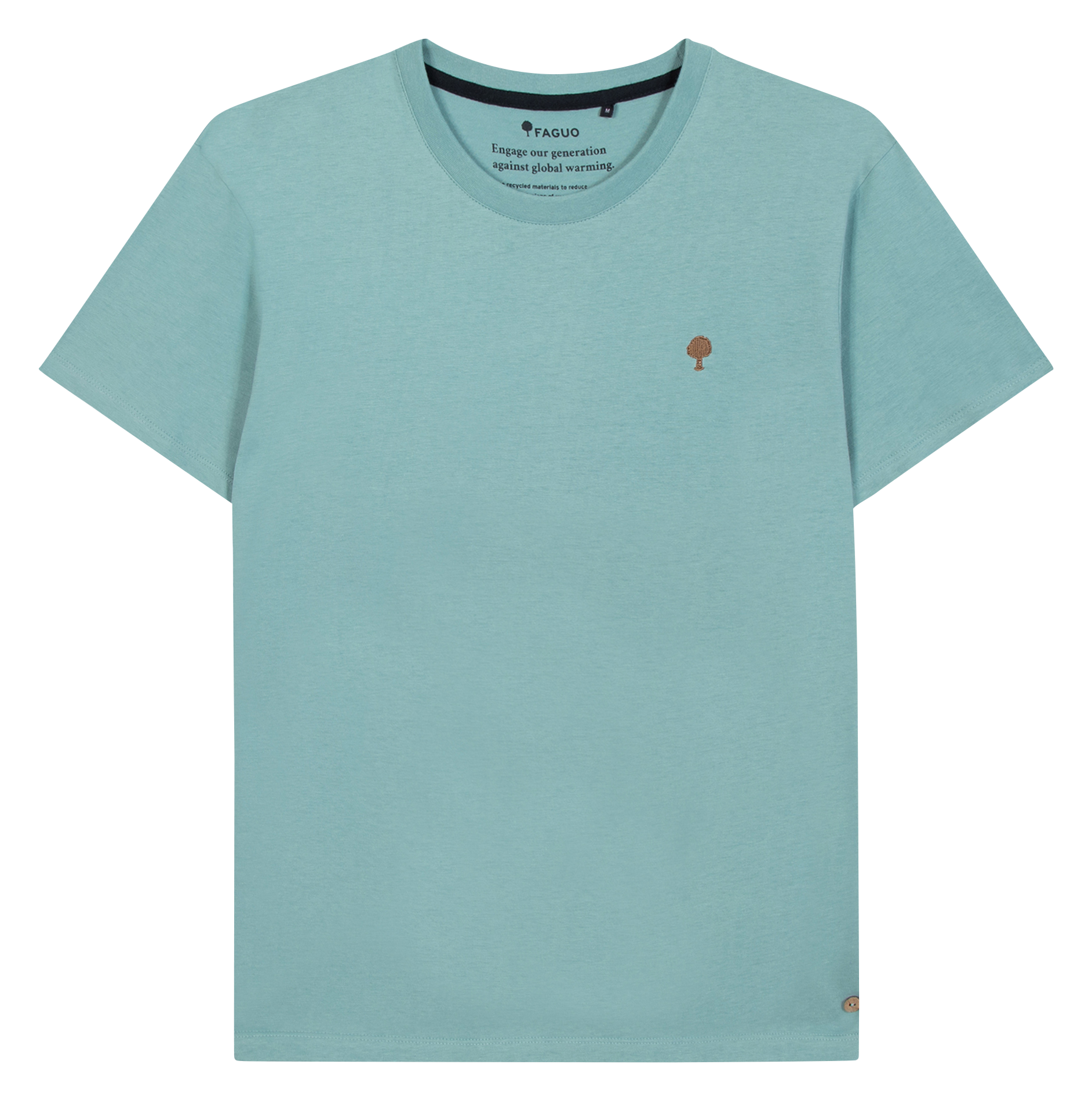 Straight cotton-blend T-shirt FAGUO Blue