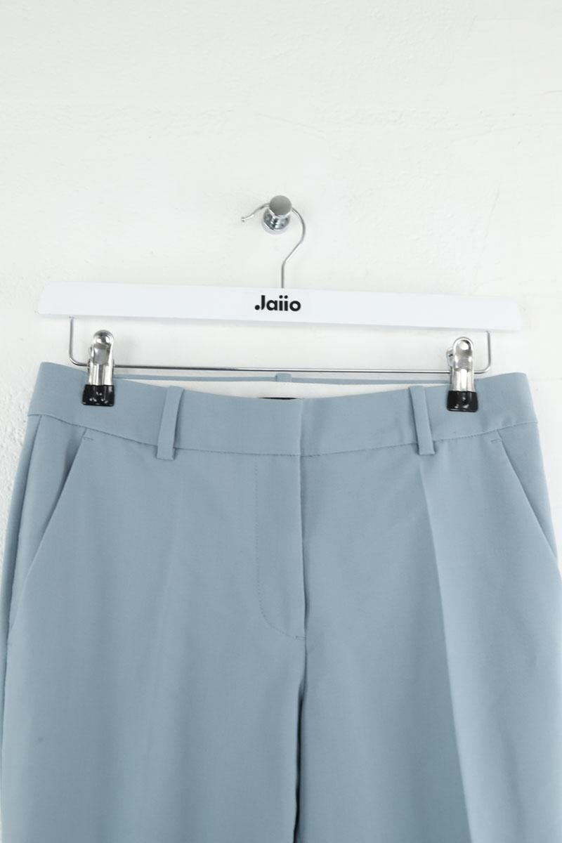 Bandol straight woollen trousers THEORY - Seconde Main Blue