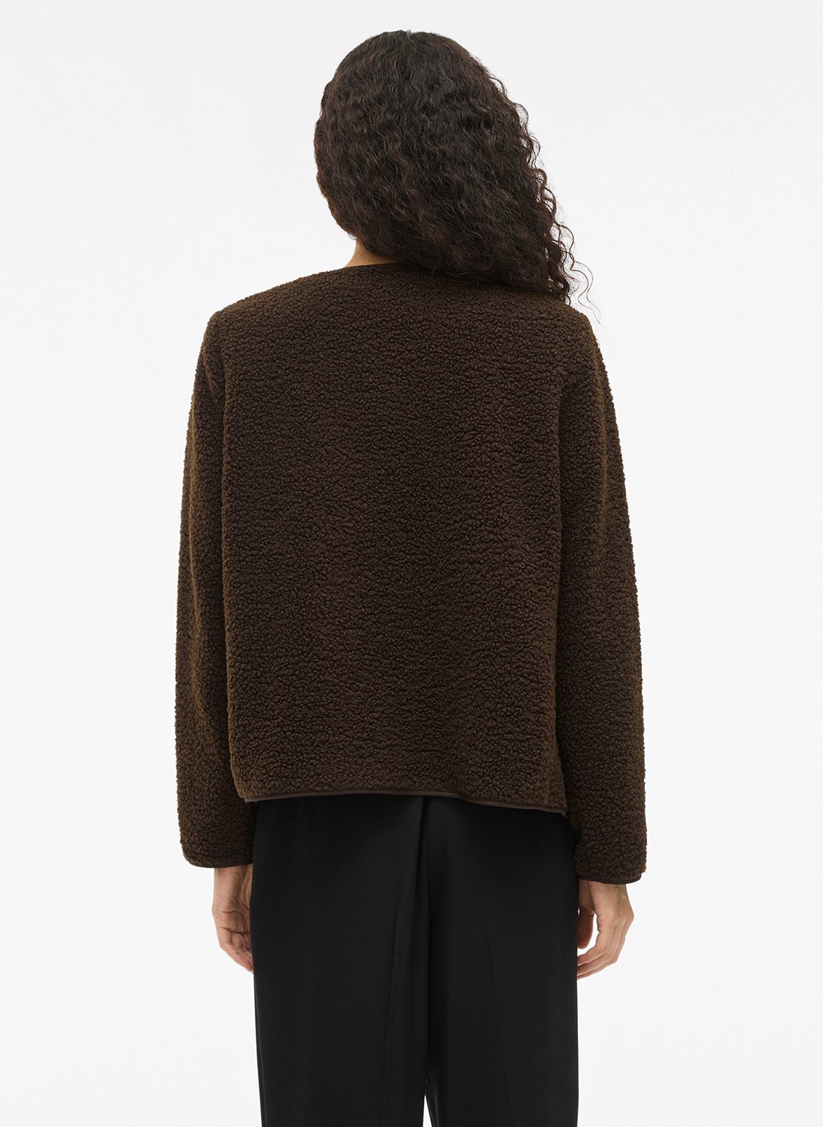 Veste col rond  VILA Marron