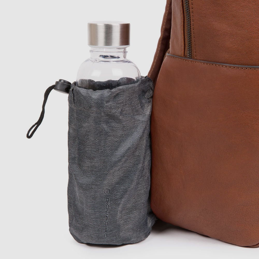 Leather backpack PIQUADRO Brown