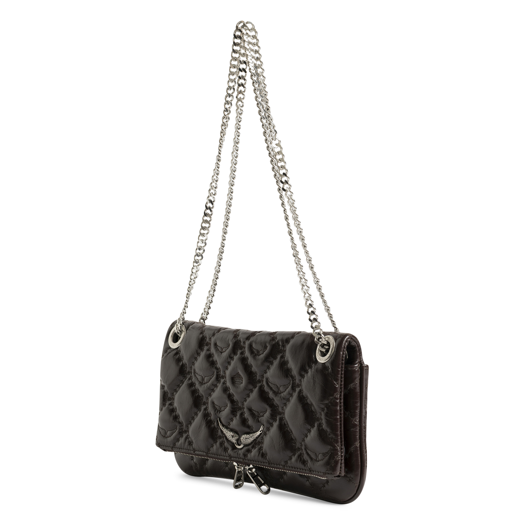 Quilted leather shoulder bag ZADIG&VOLTAIRE Brown