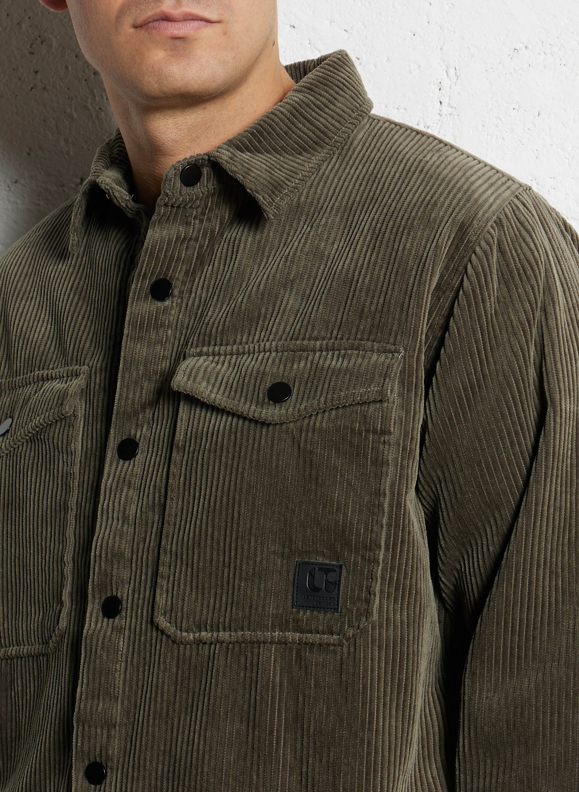 Giacca dritta in cotone LE TEMPS DES CERISES Verde