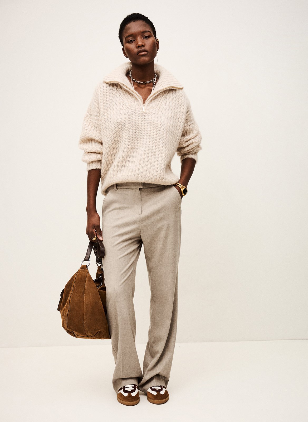 Wijde pantalon BA&SH Beige