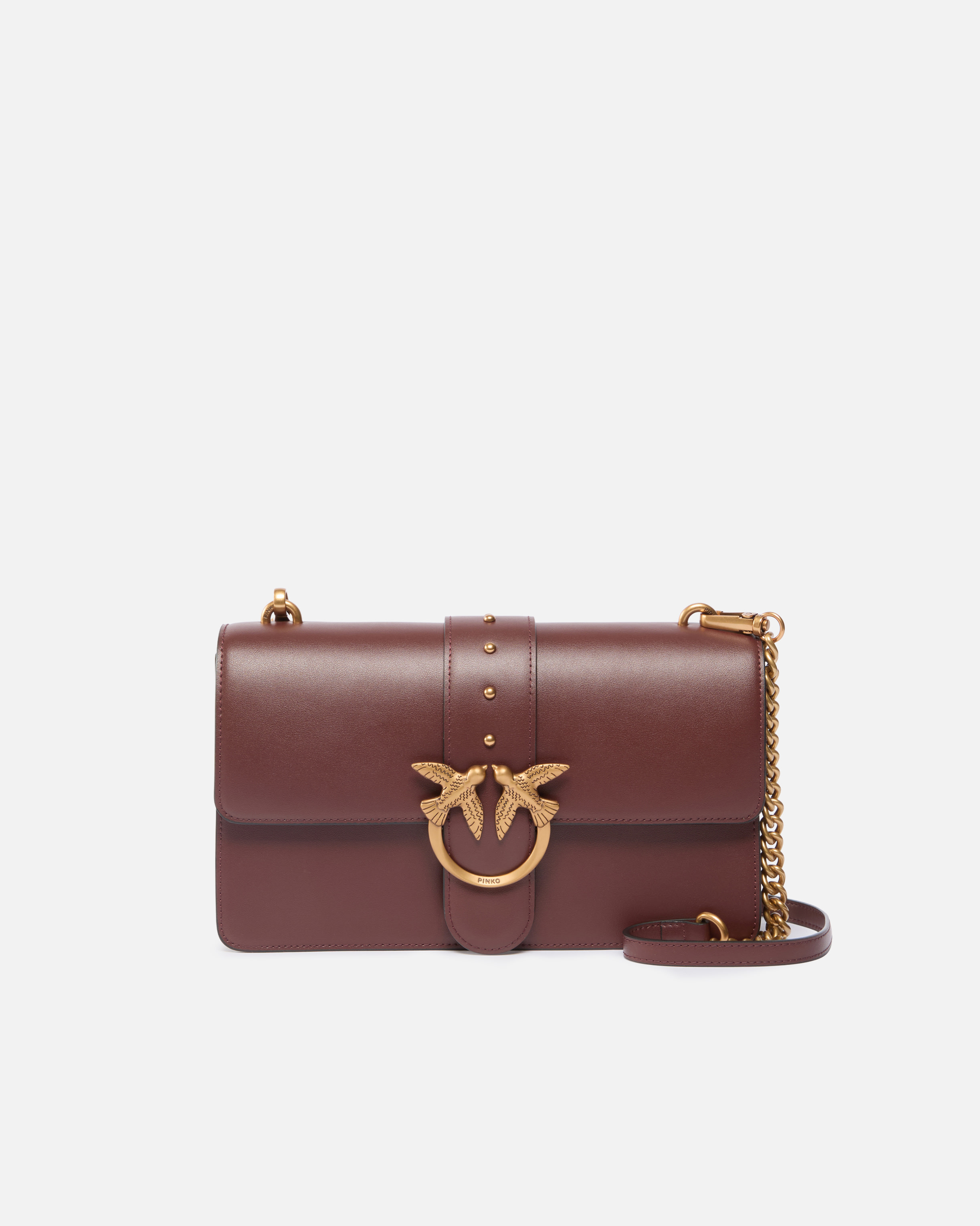 Medium Love Bag One leather handbag PINKO Golden