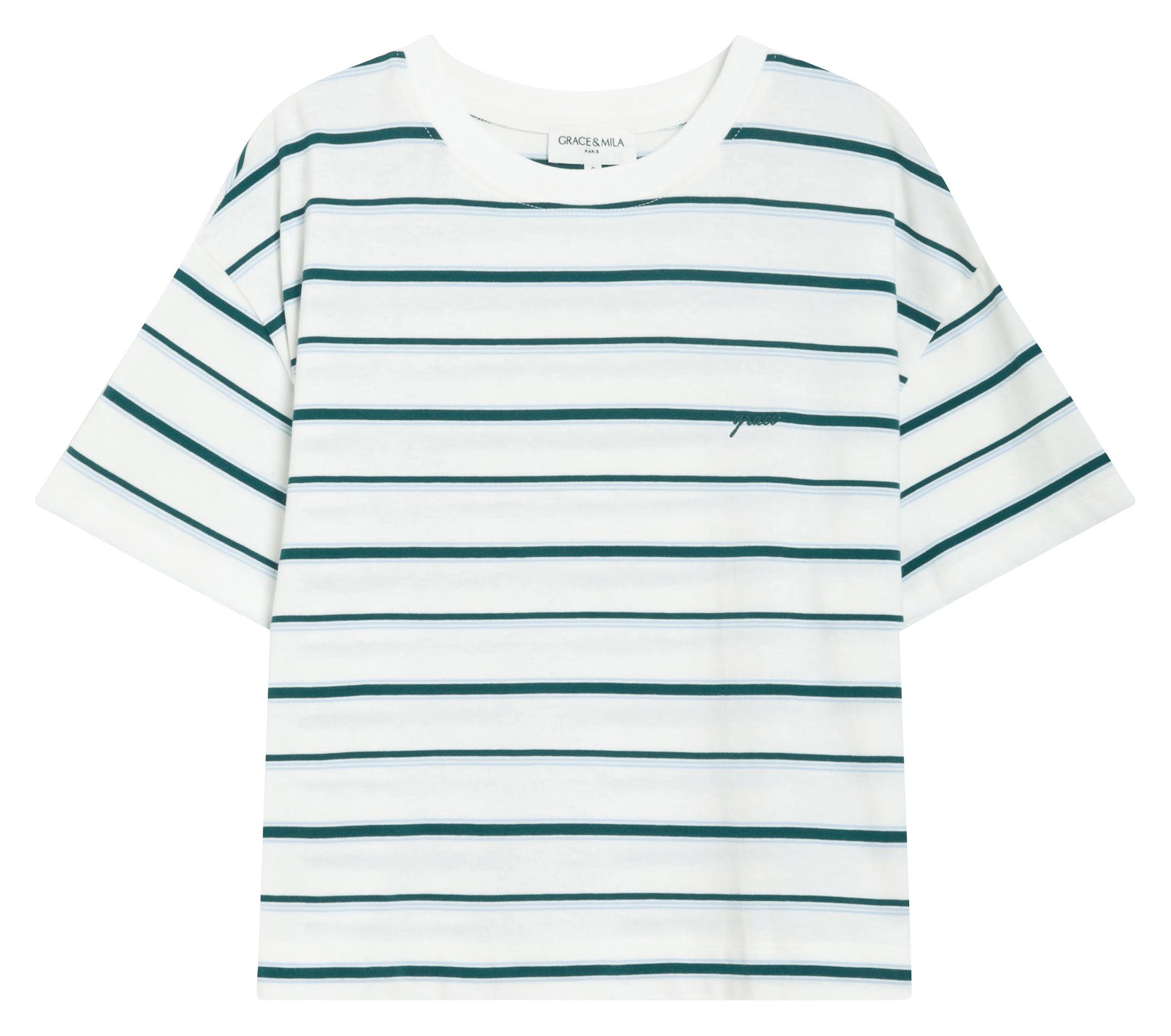 Baumwoll-Pullover mit Rundhalsausschnitt GRACE ET MILA Beige