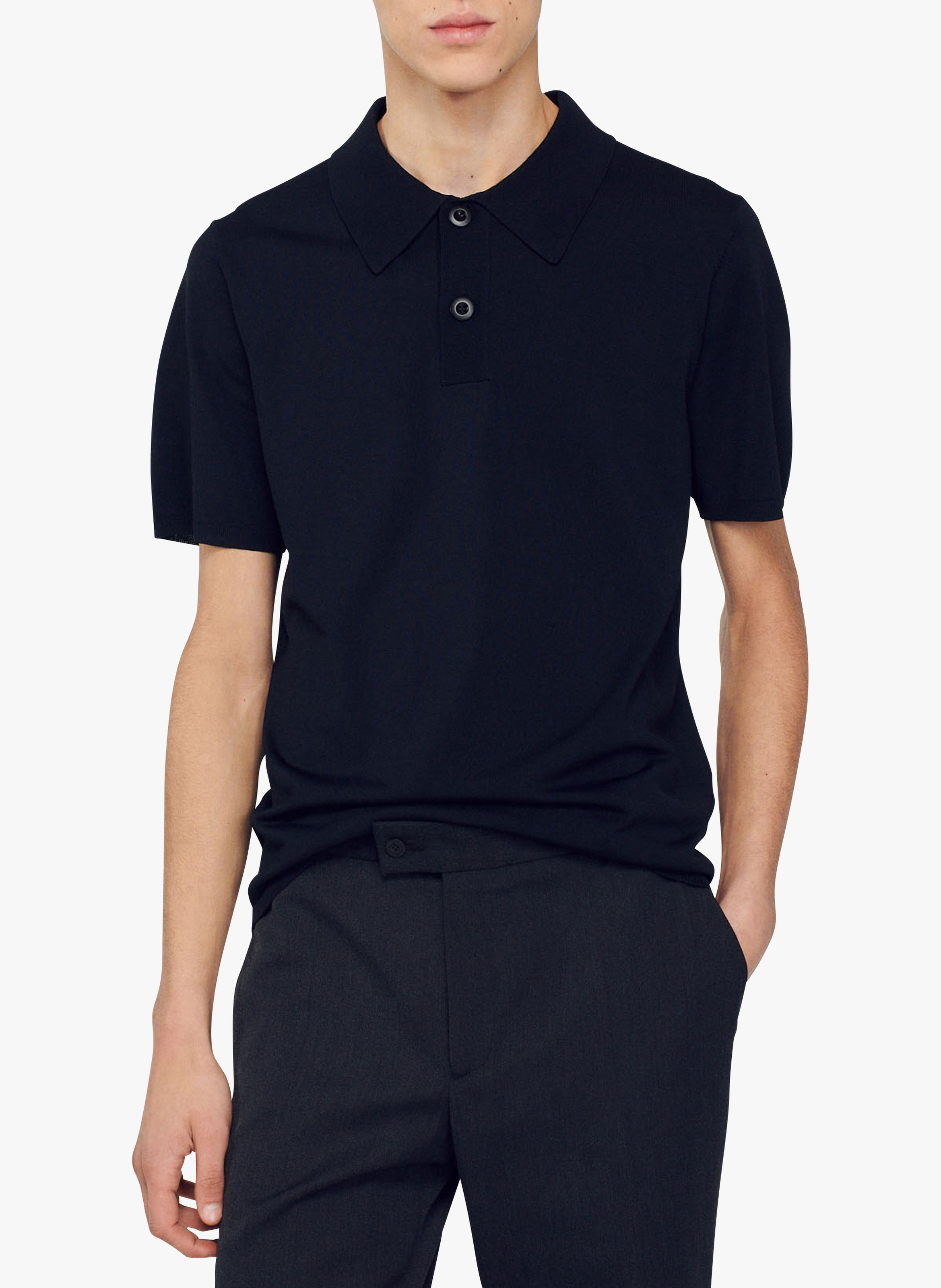 Polo regular fit  SANDRO Noir