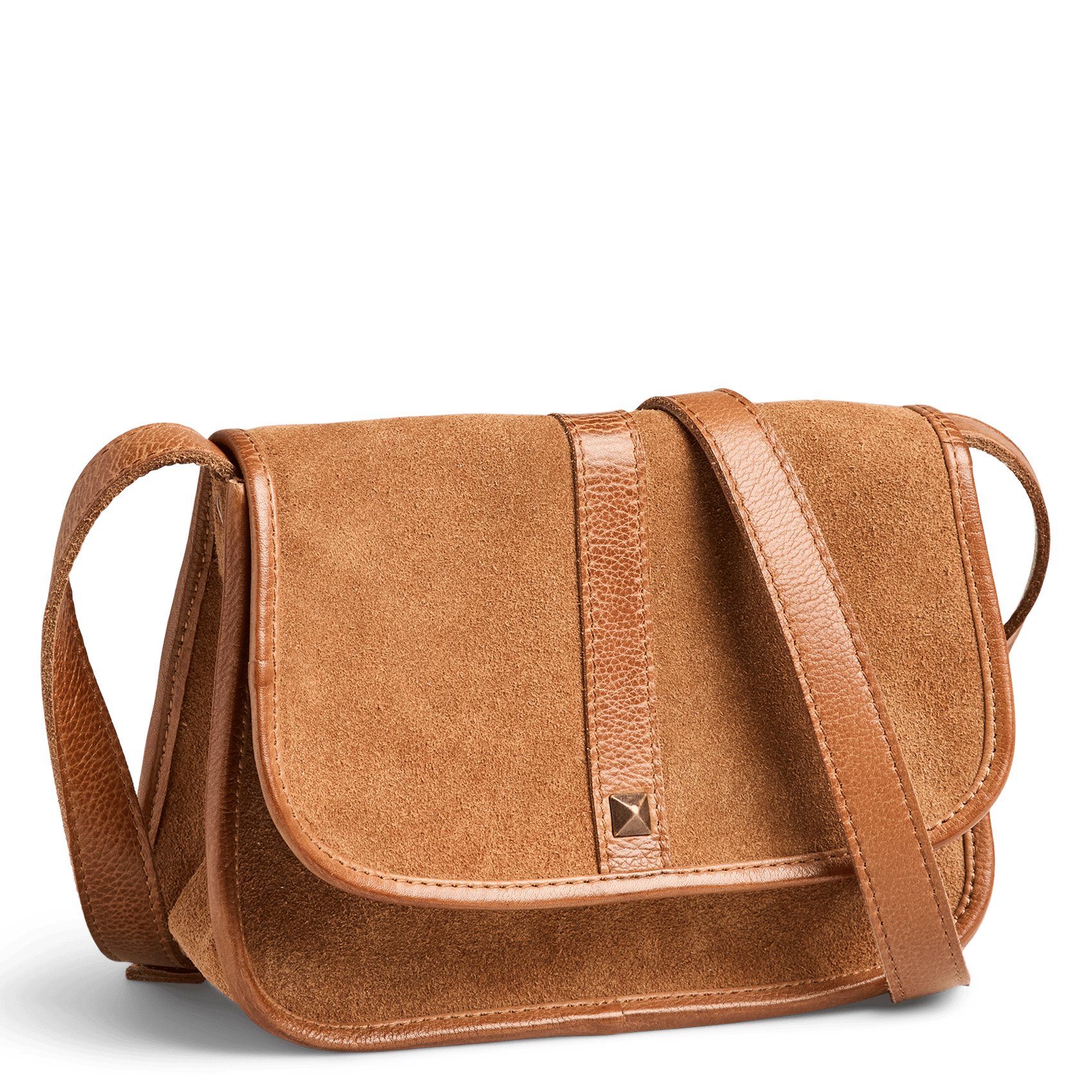 Leren clutch PIECES Bruin