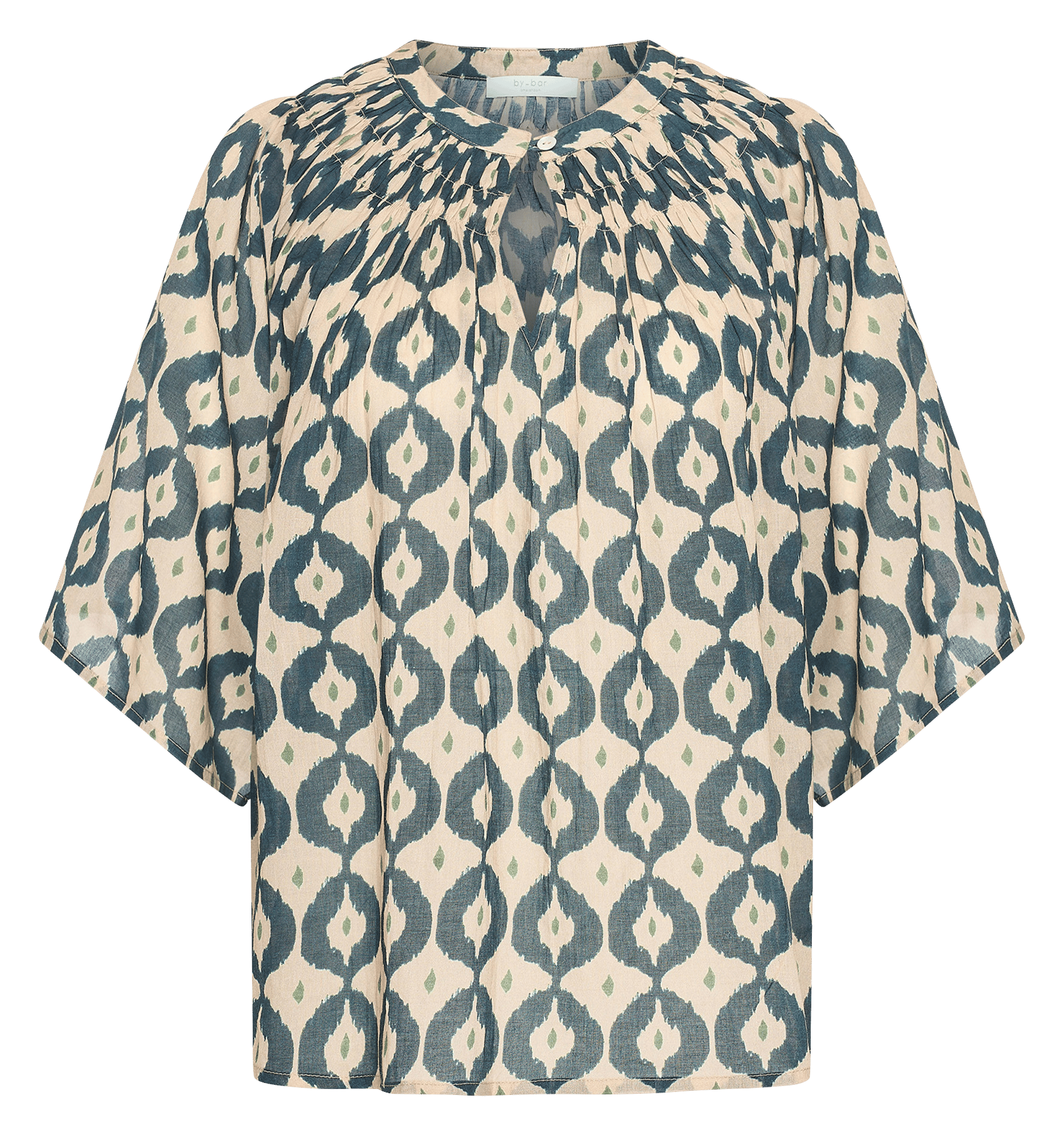 Round-neck organic cotton blouse BY BAR Multicolored