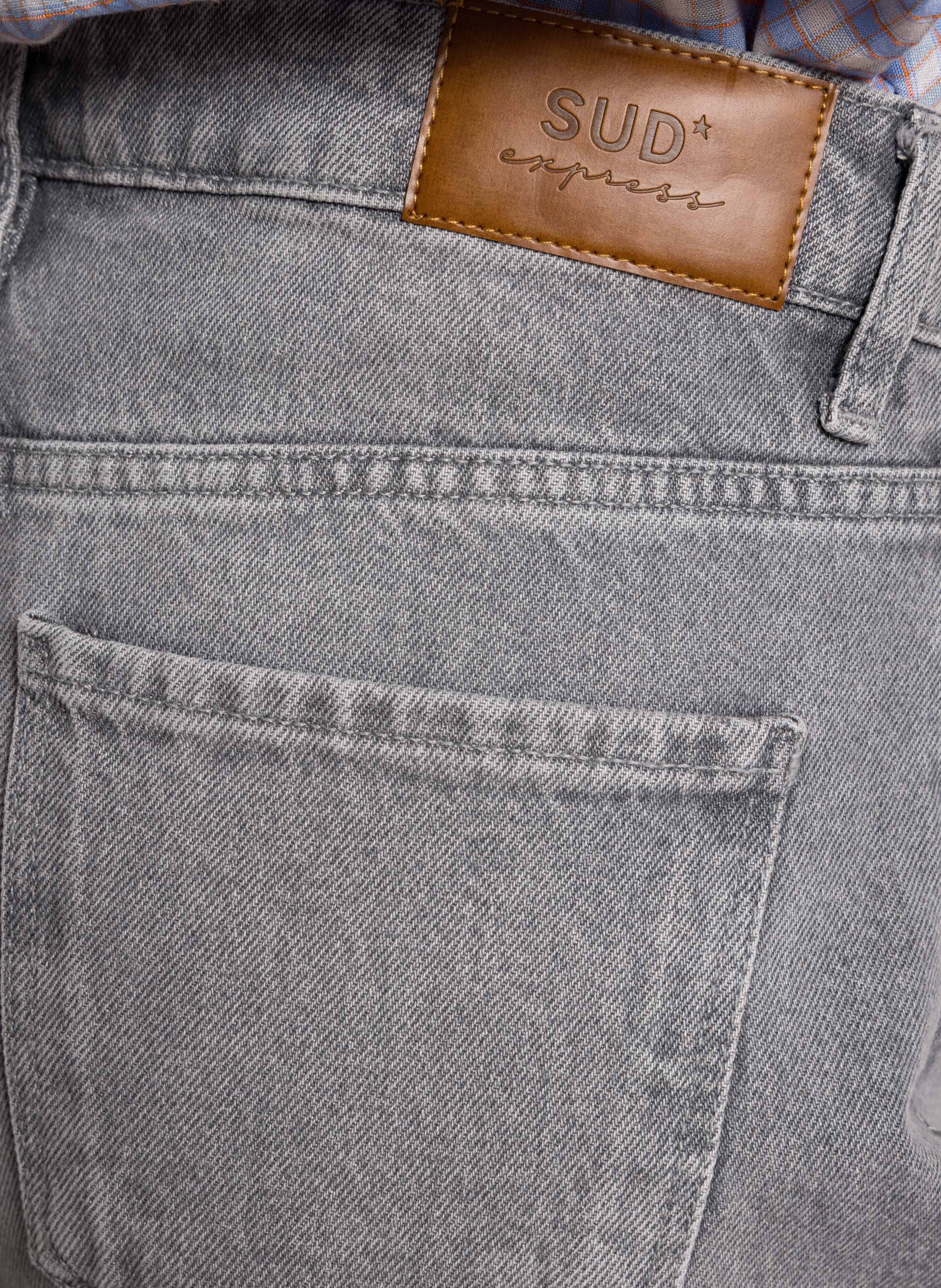 Jean mom-fit en coton SUD EXPRESS Gris