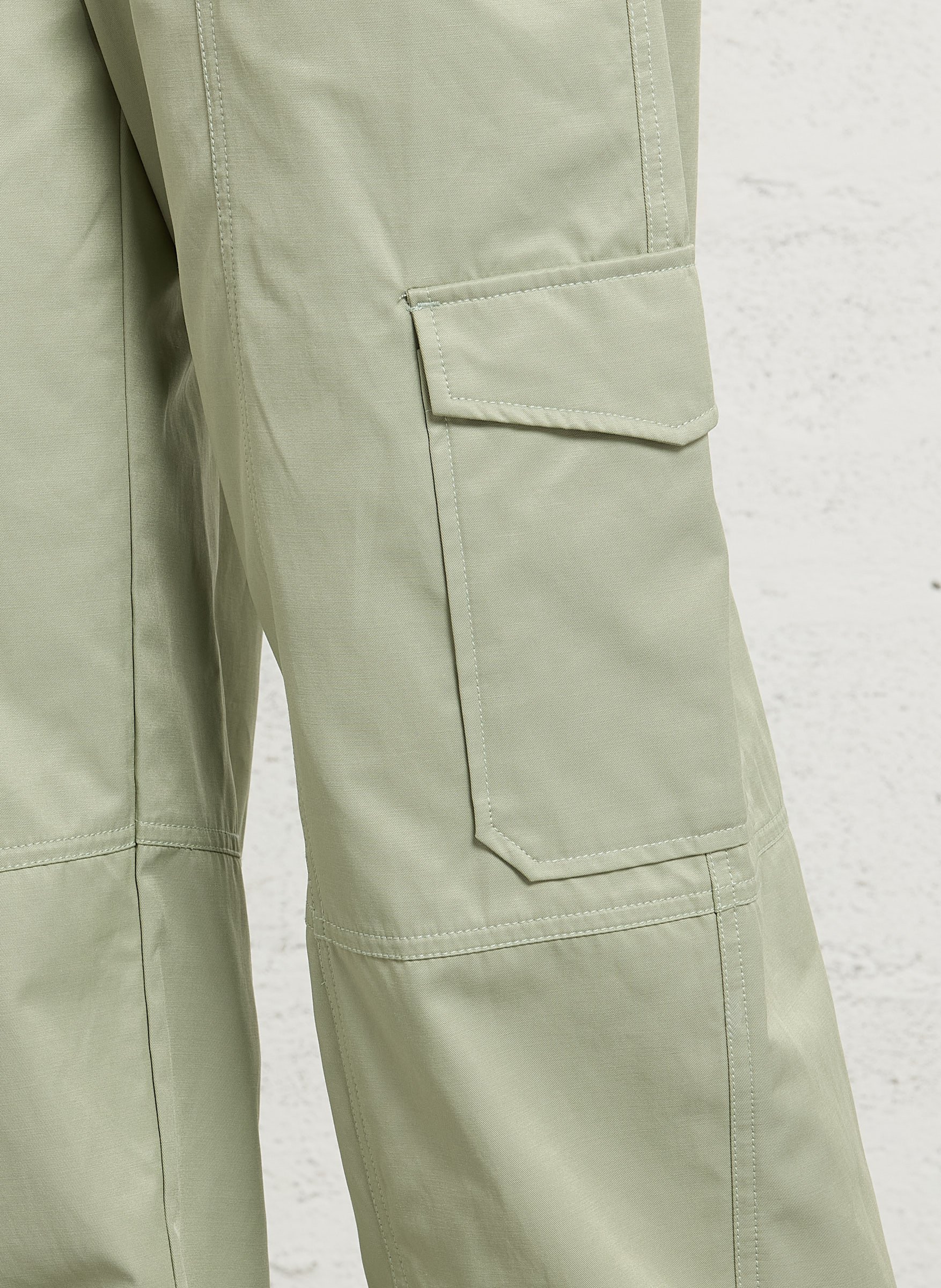 Pantalon cargo en coton mélangé BERENICE Vert