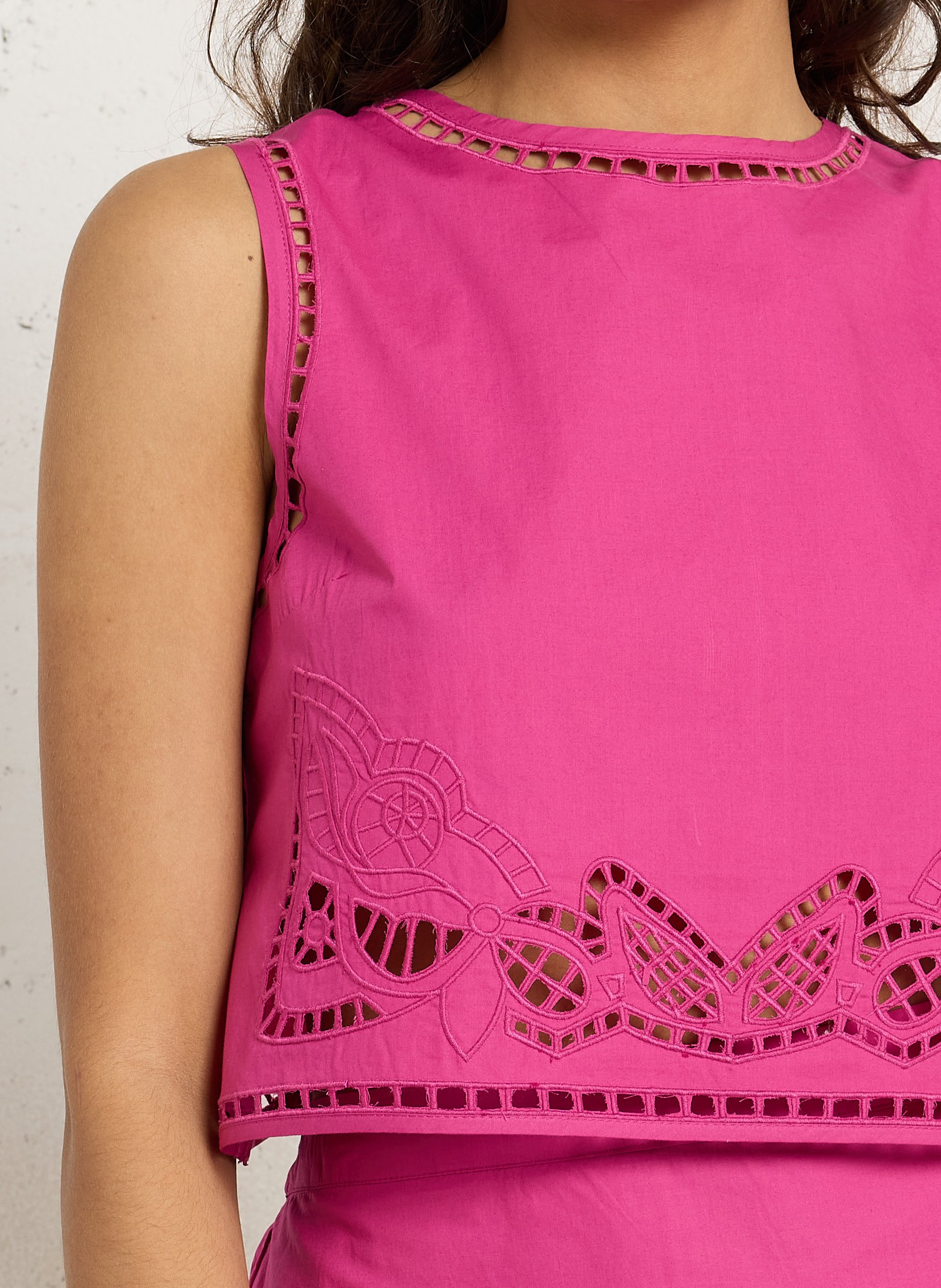 Top court en coton bio LOUISE MISHA Rose