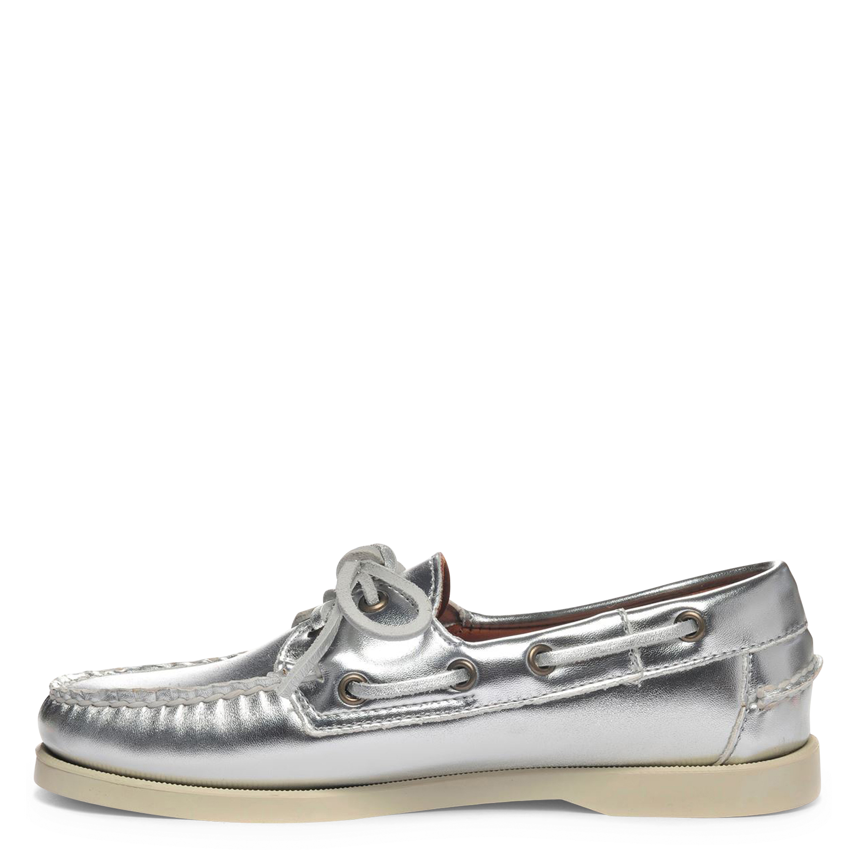 Glanzleder Bootsschuhe SEBAGO Silber