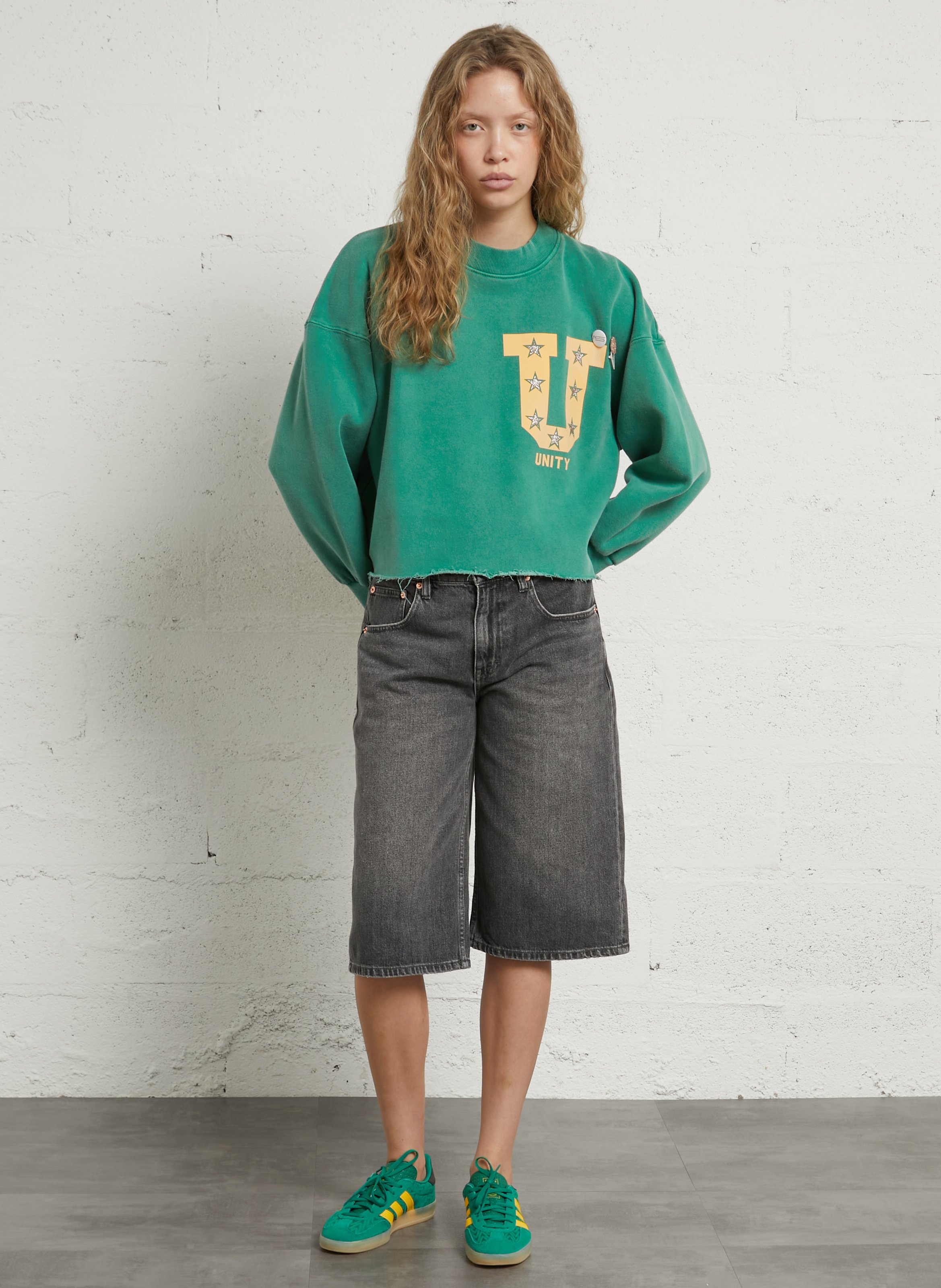 Cotton round-neck sweatshirt NEWTONE Green