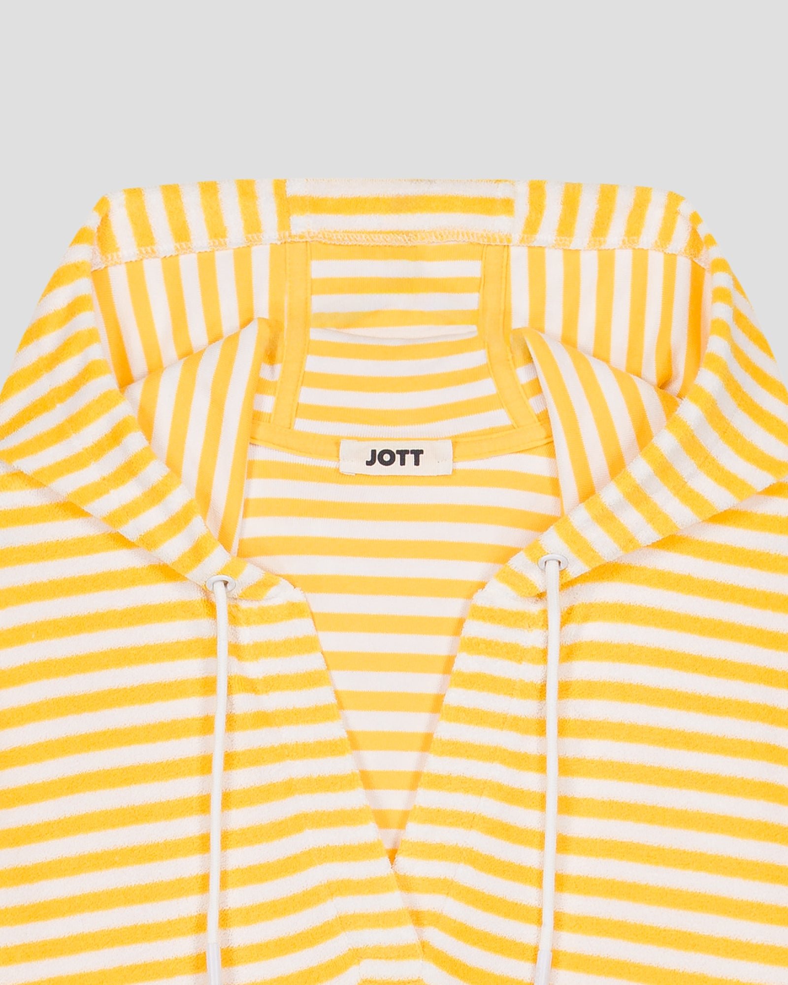 Robe éponge à capuche pearl stripe JOTT Jaune