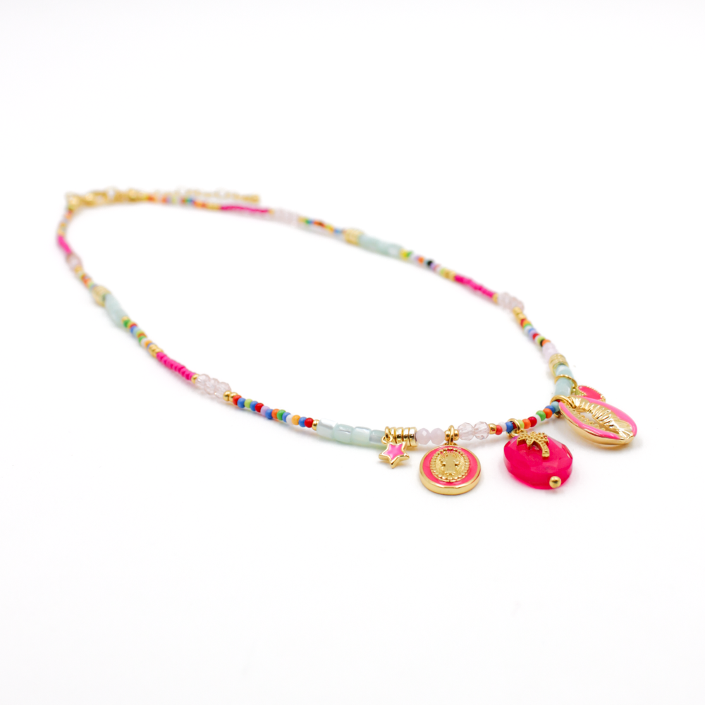 Collier perles grigris - carla L'ATELIER DES DAMES Doré