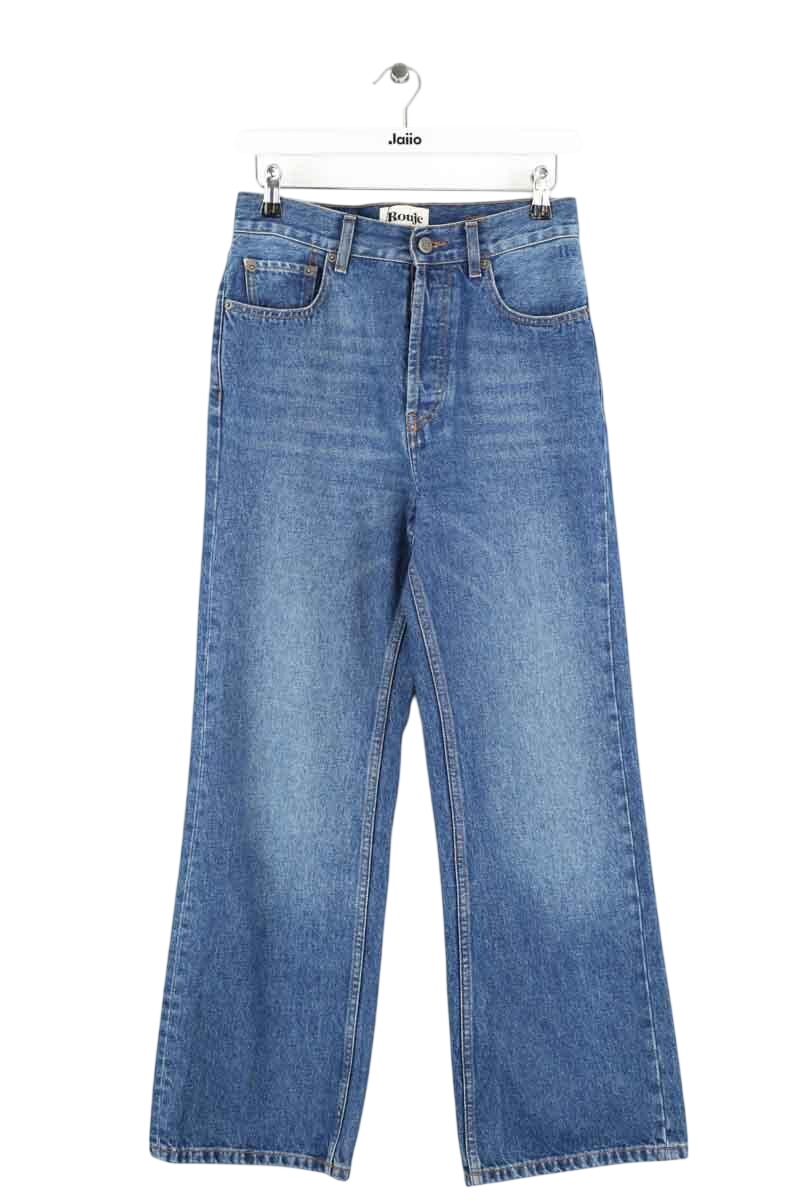 Straight cotton-blend pants ROUJE - Seconde Main Blue