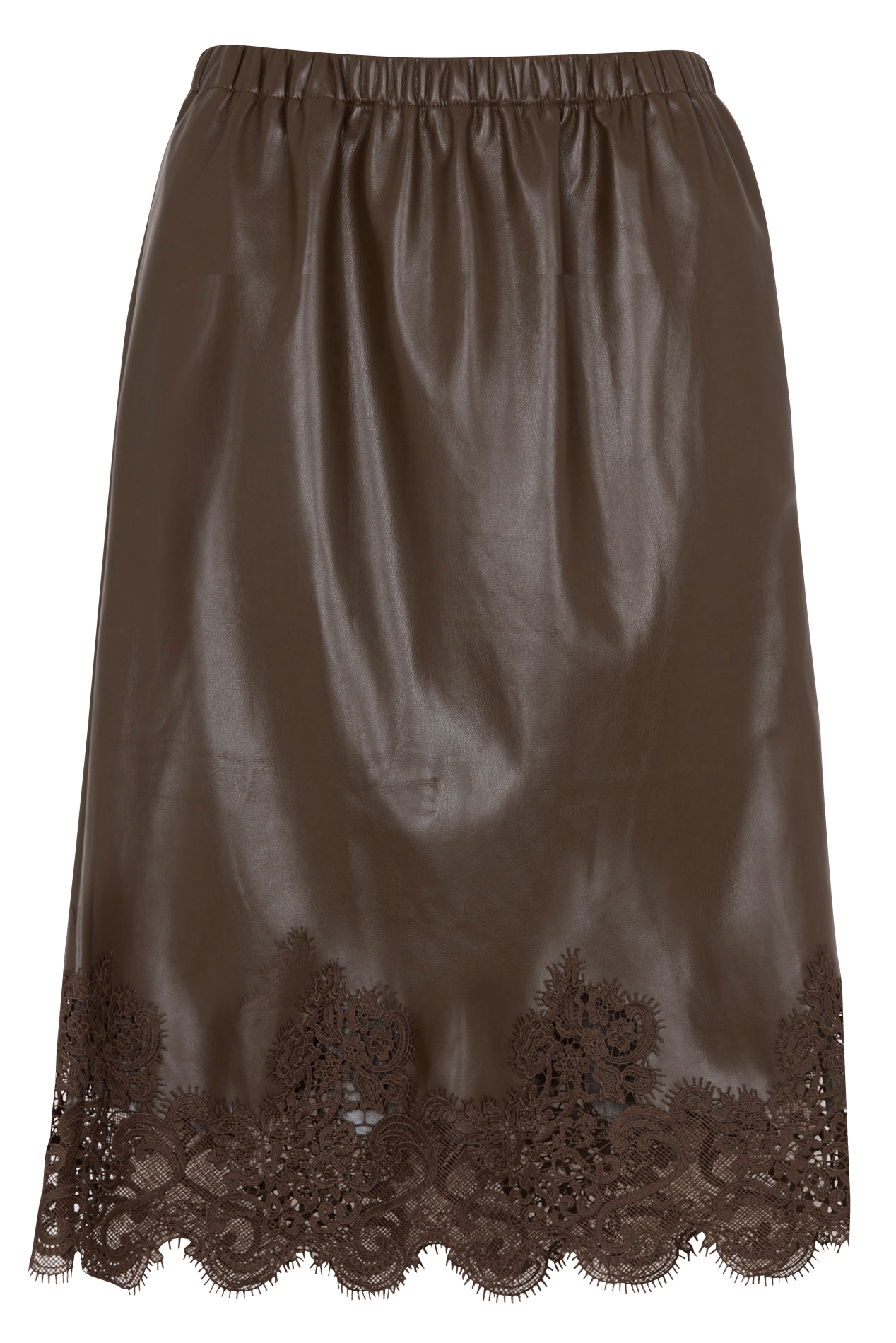 Flared lace mini skirt SUNCOO Khaki