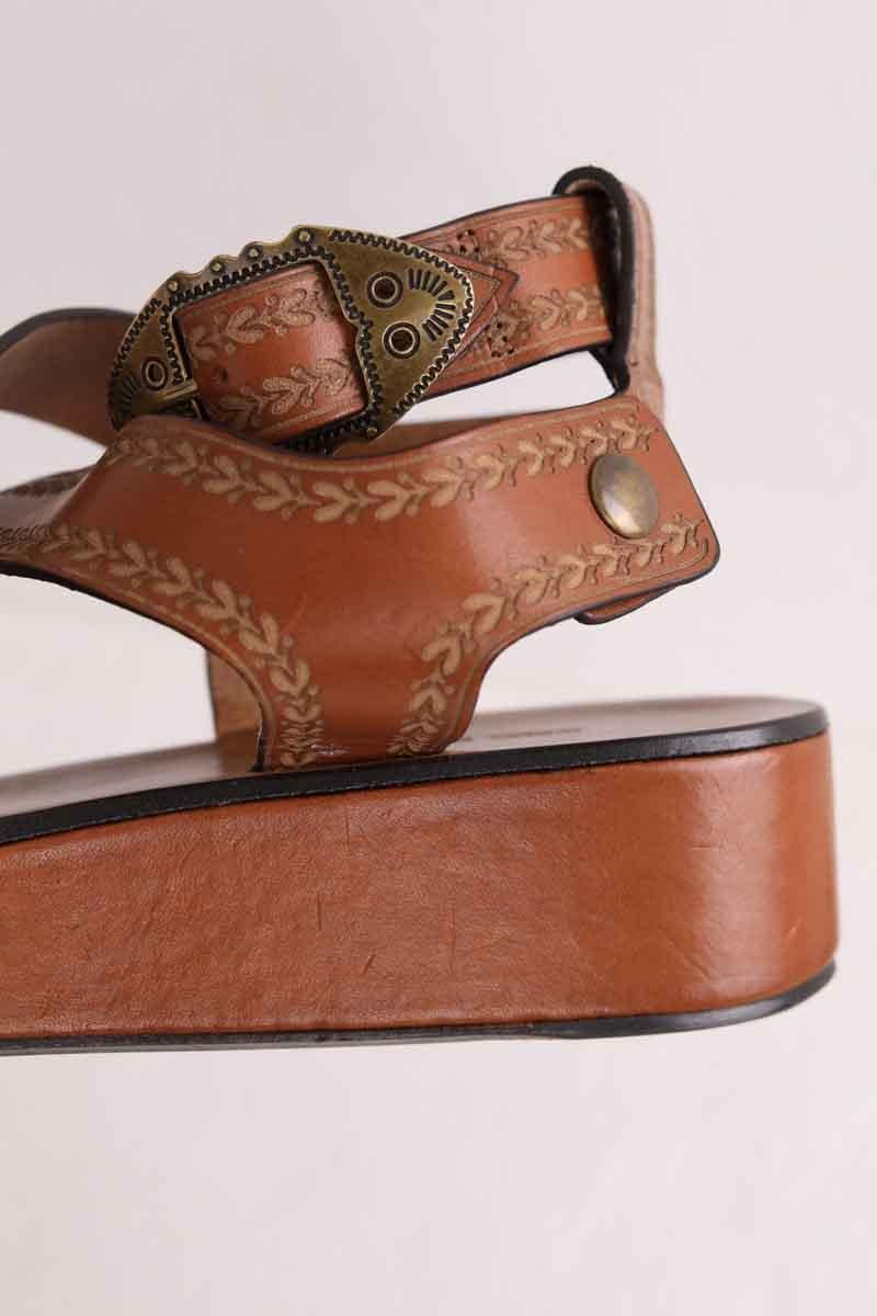Faux leather sandals ISABEL MARANT - Seconde Main Brown