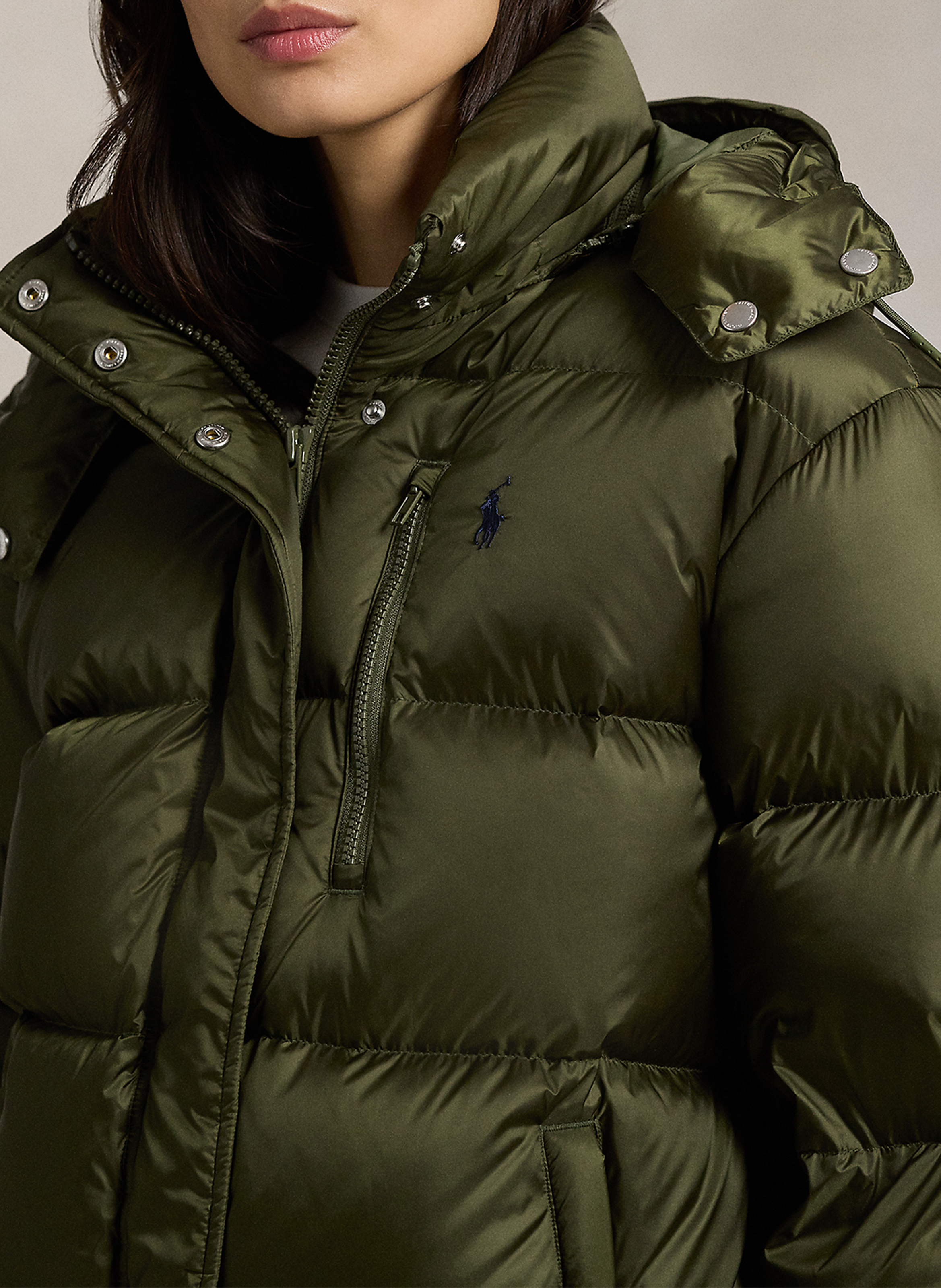 Anorak con cuello alto y capucha POLO RALPH LAUREN Verde