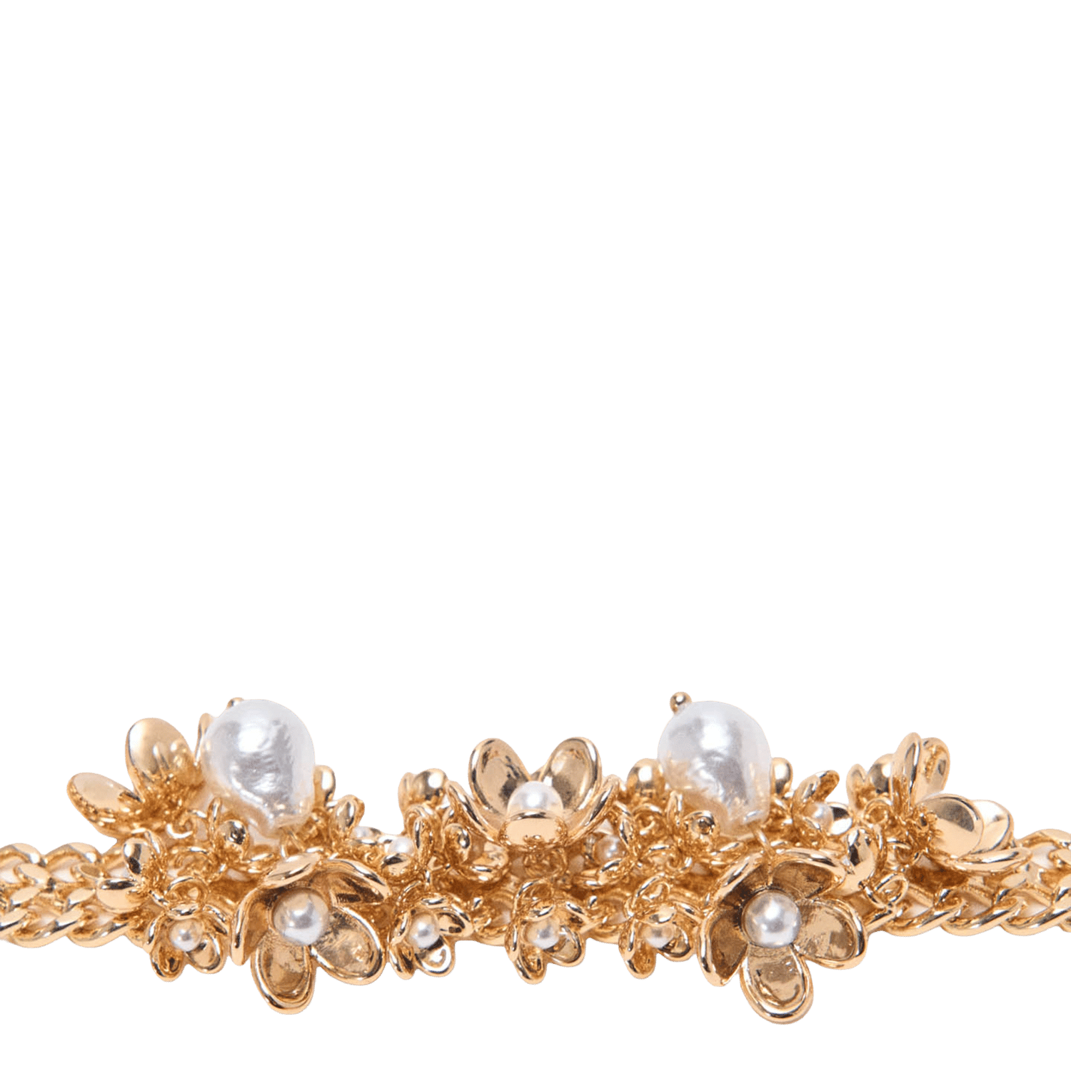 Armband met parel bloemen MAJE Goudkleurig