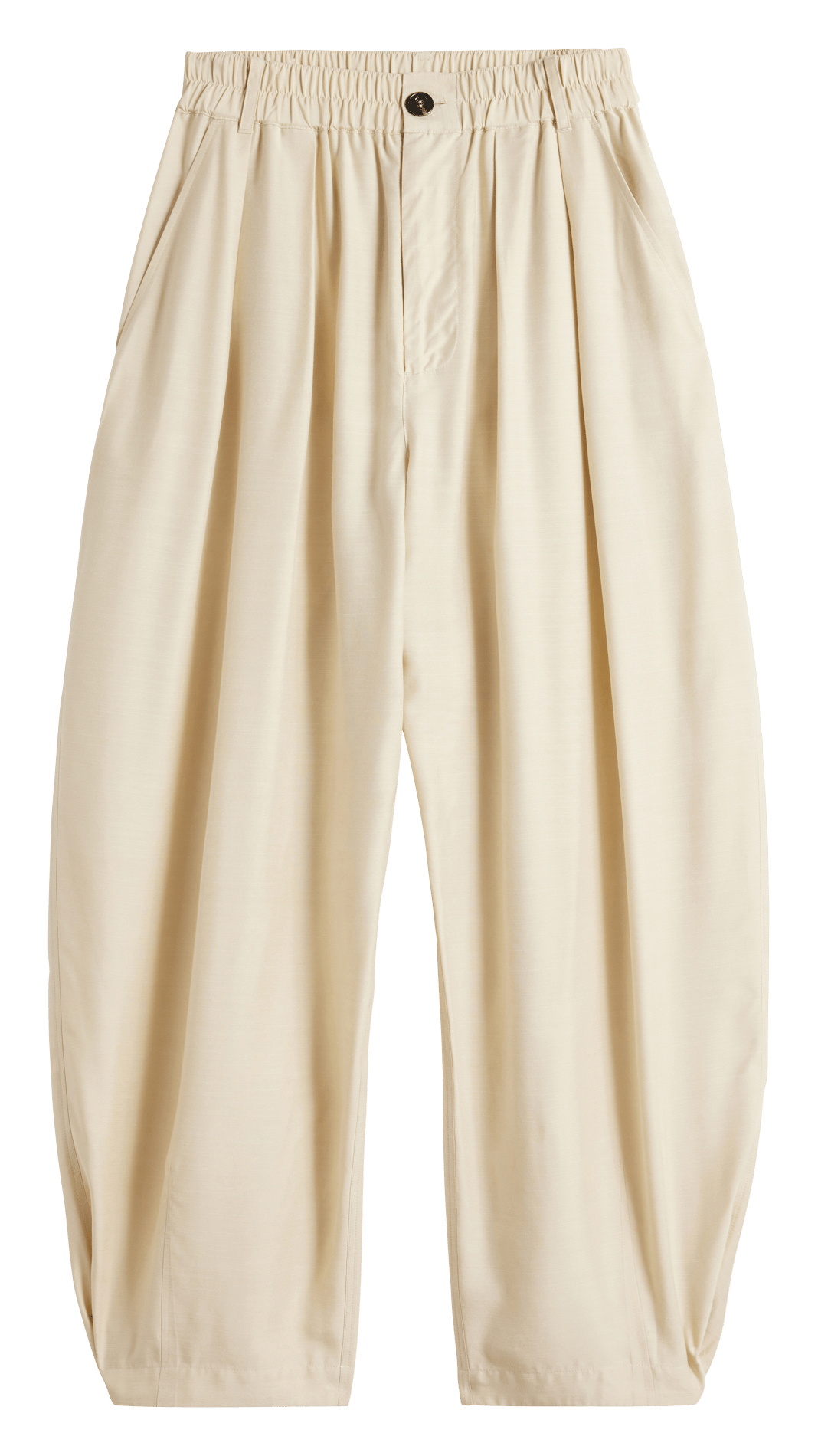 Pantalon large jambes arrondies SOEUR Beige