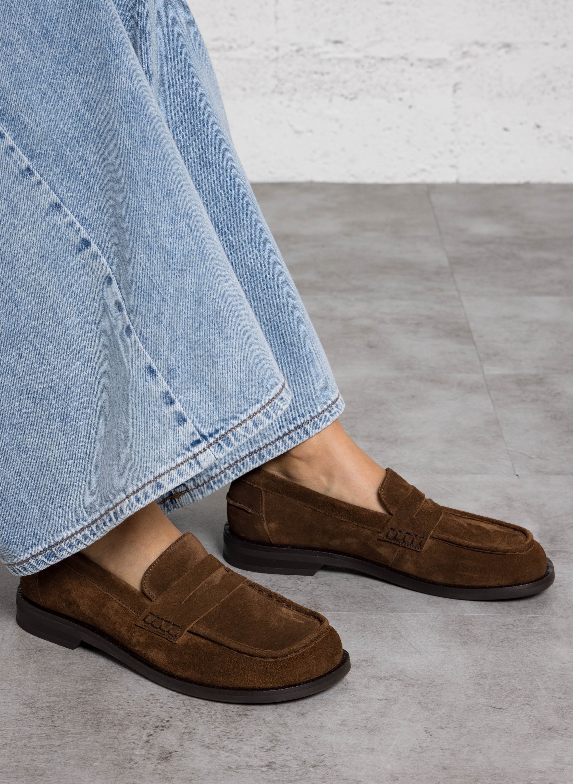 Leather loafers BILLI BI Brown