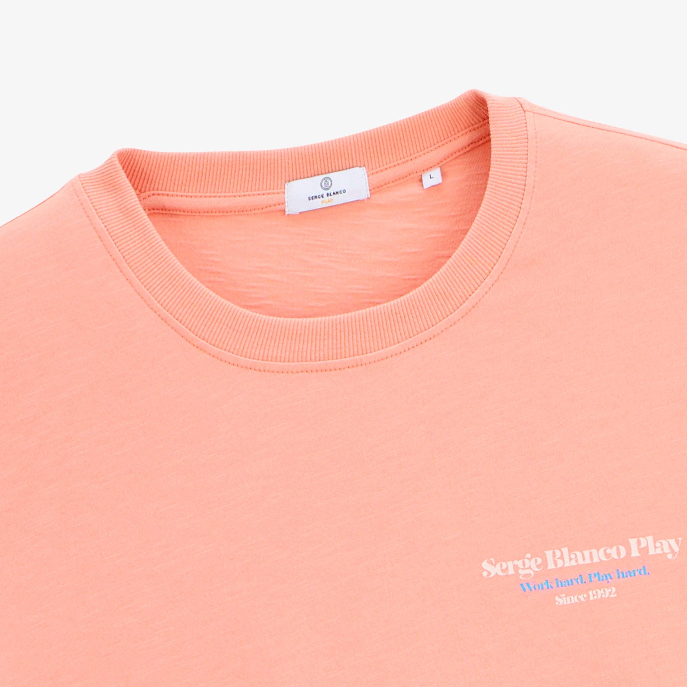 Short-sleeved t-shirt printed with ski & raclette SERGE BLANCO Pink