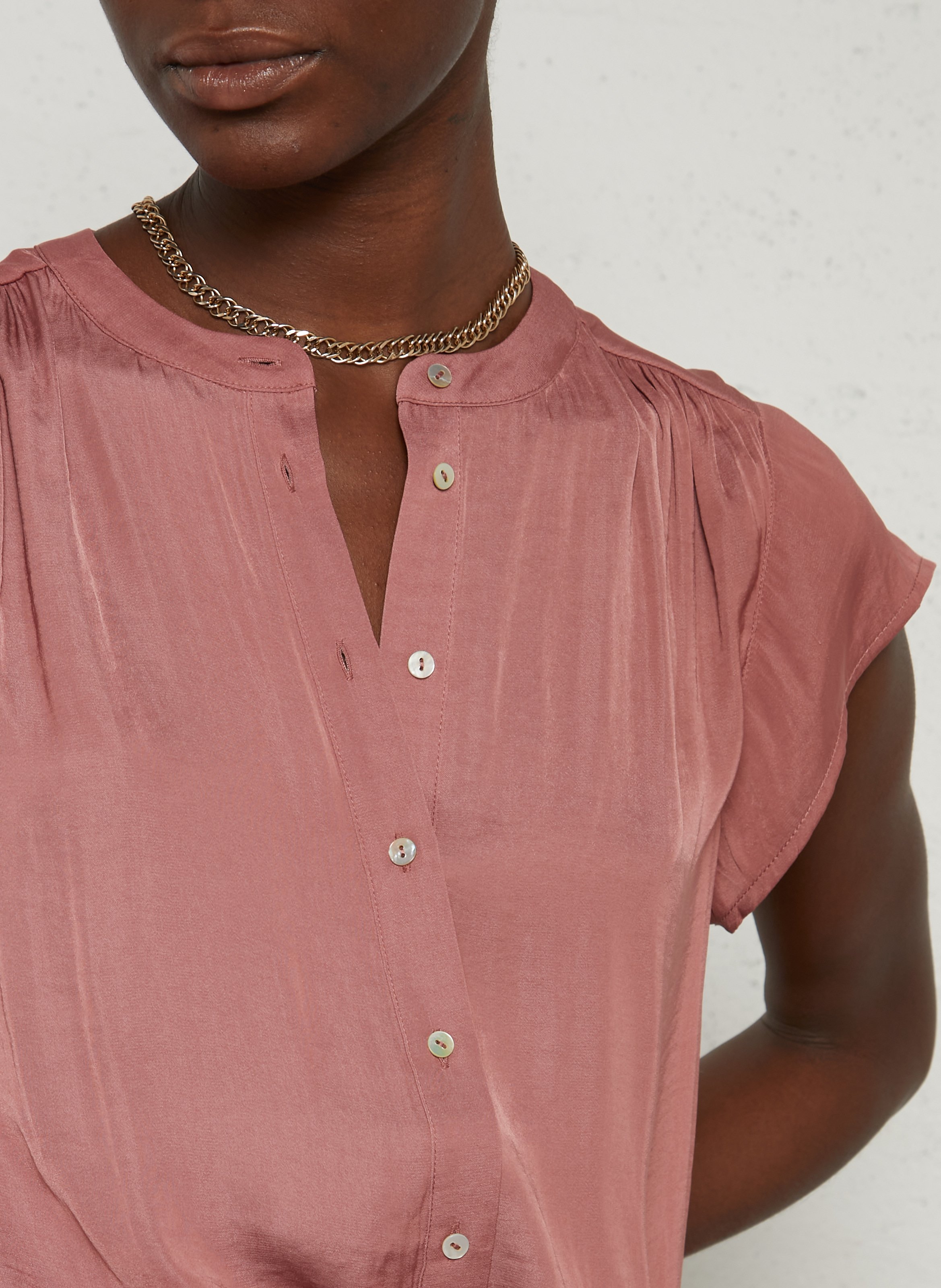 Chemise col rond MAISON 123 Rose