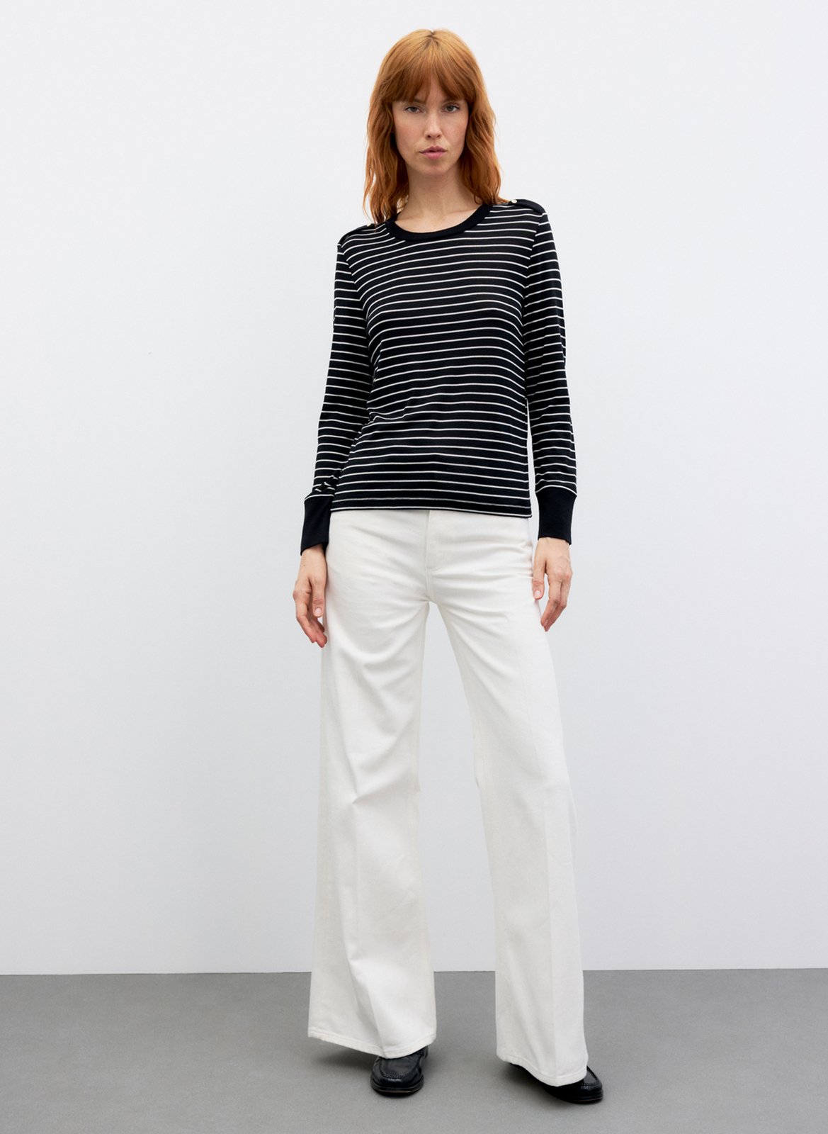 Straight fit round neck striped t-shirt GERARD DAREL Blue