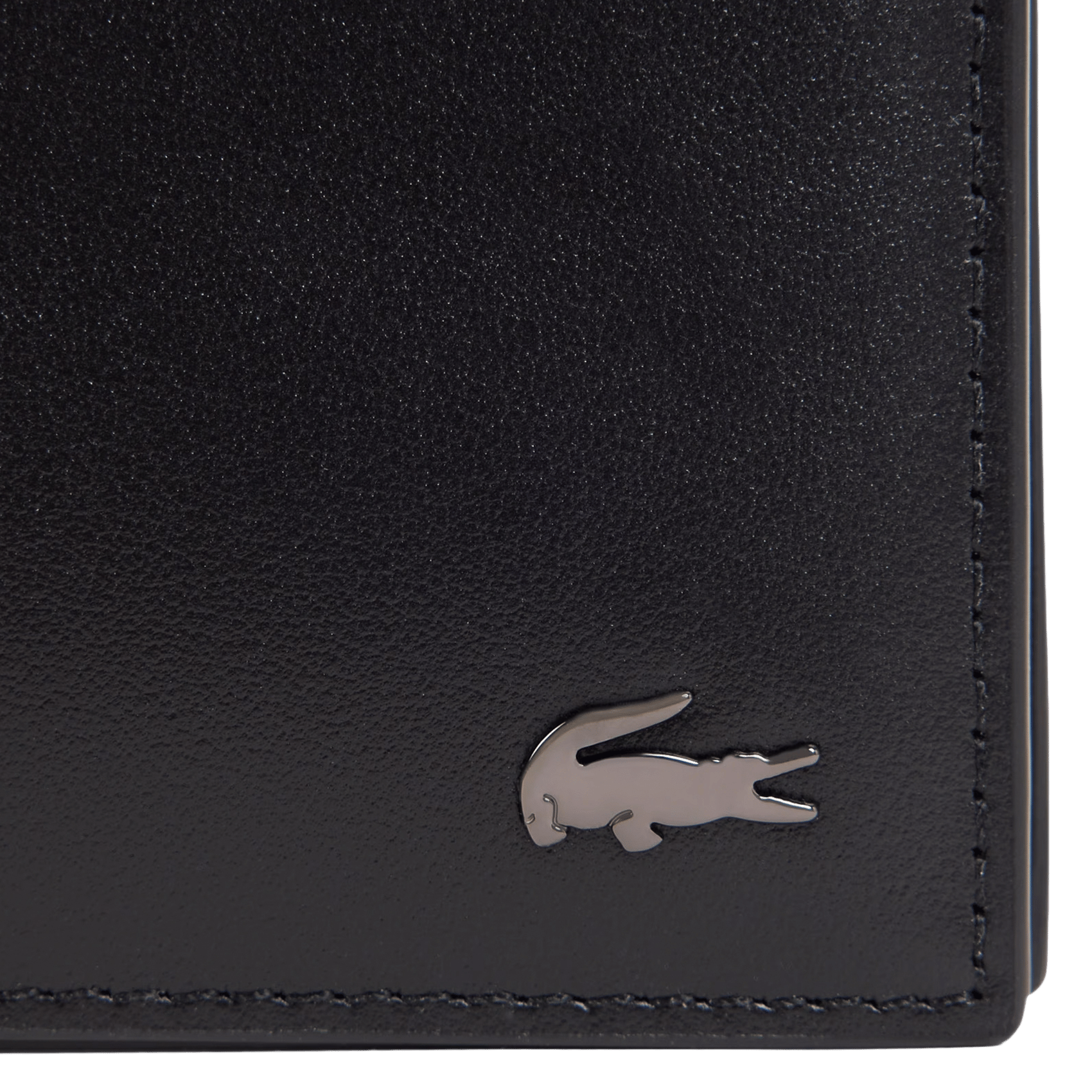 Coffret porte-clés et portefeuille en cuir LACOSTE Noir