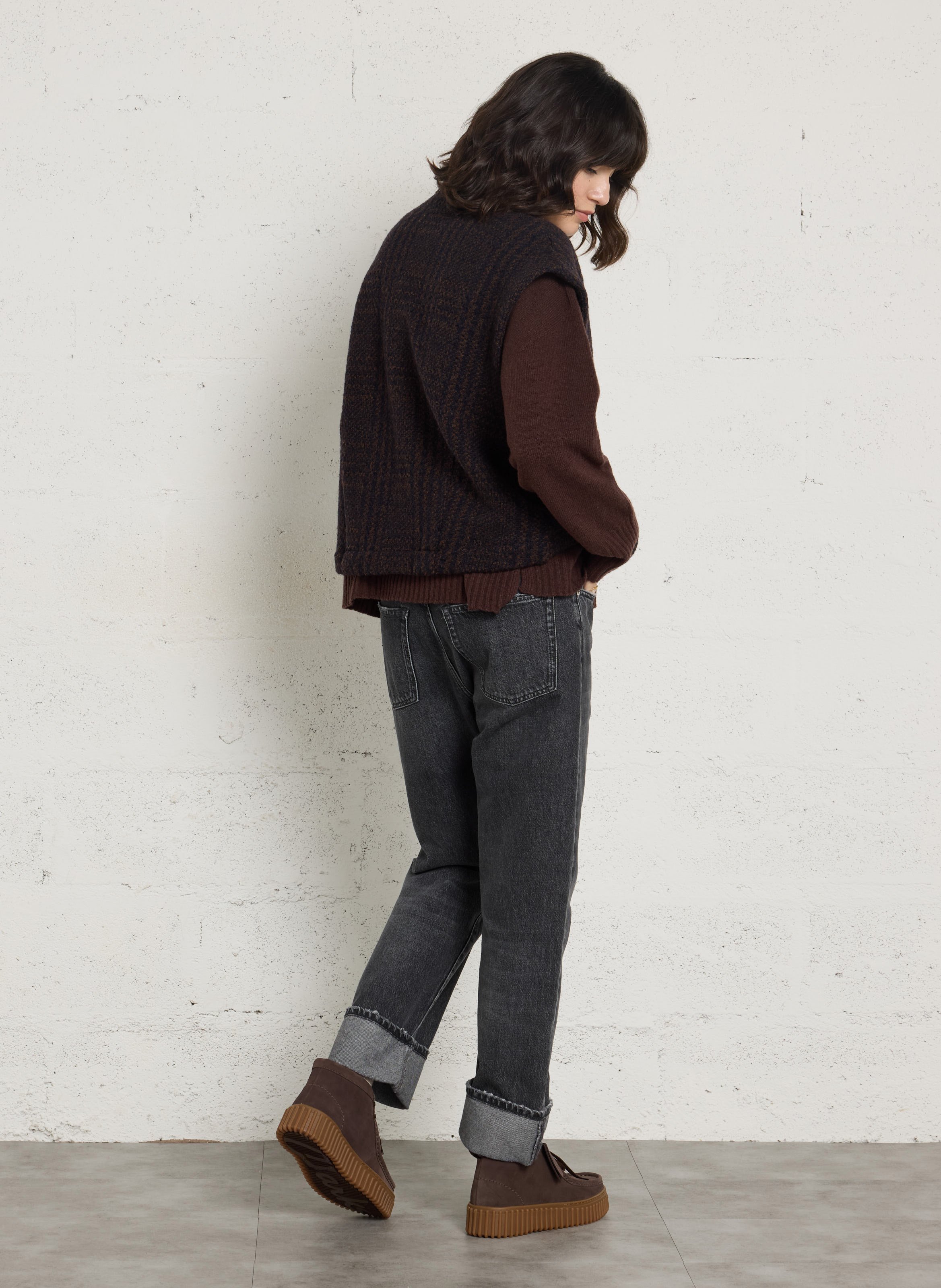 Oversized sleeveless wool jacket SACRECOEUR Multicolored