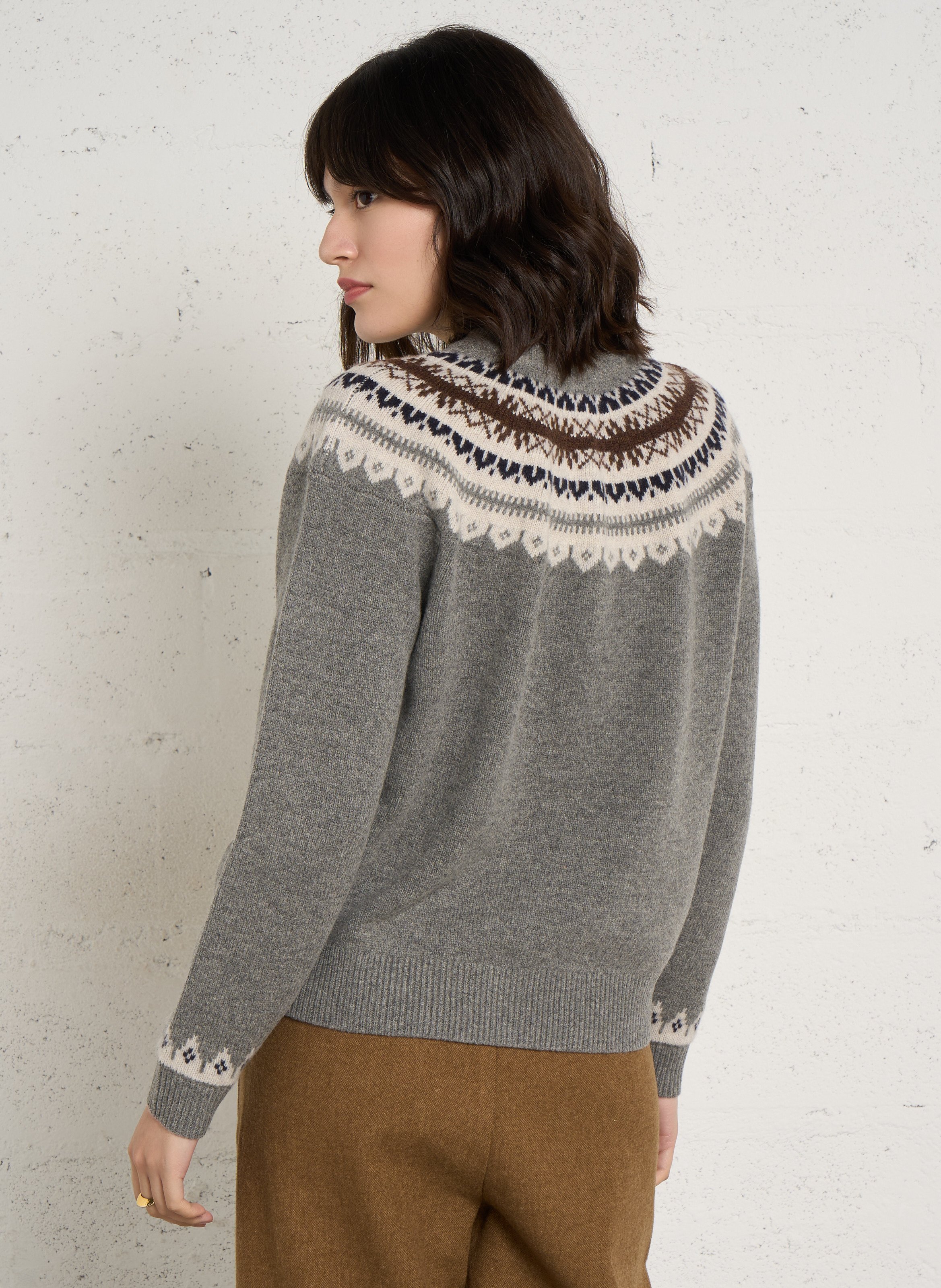 Wollen vest met ronde hals PETITE MENDIGOTE Grijs